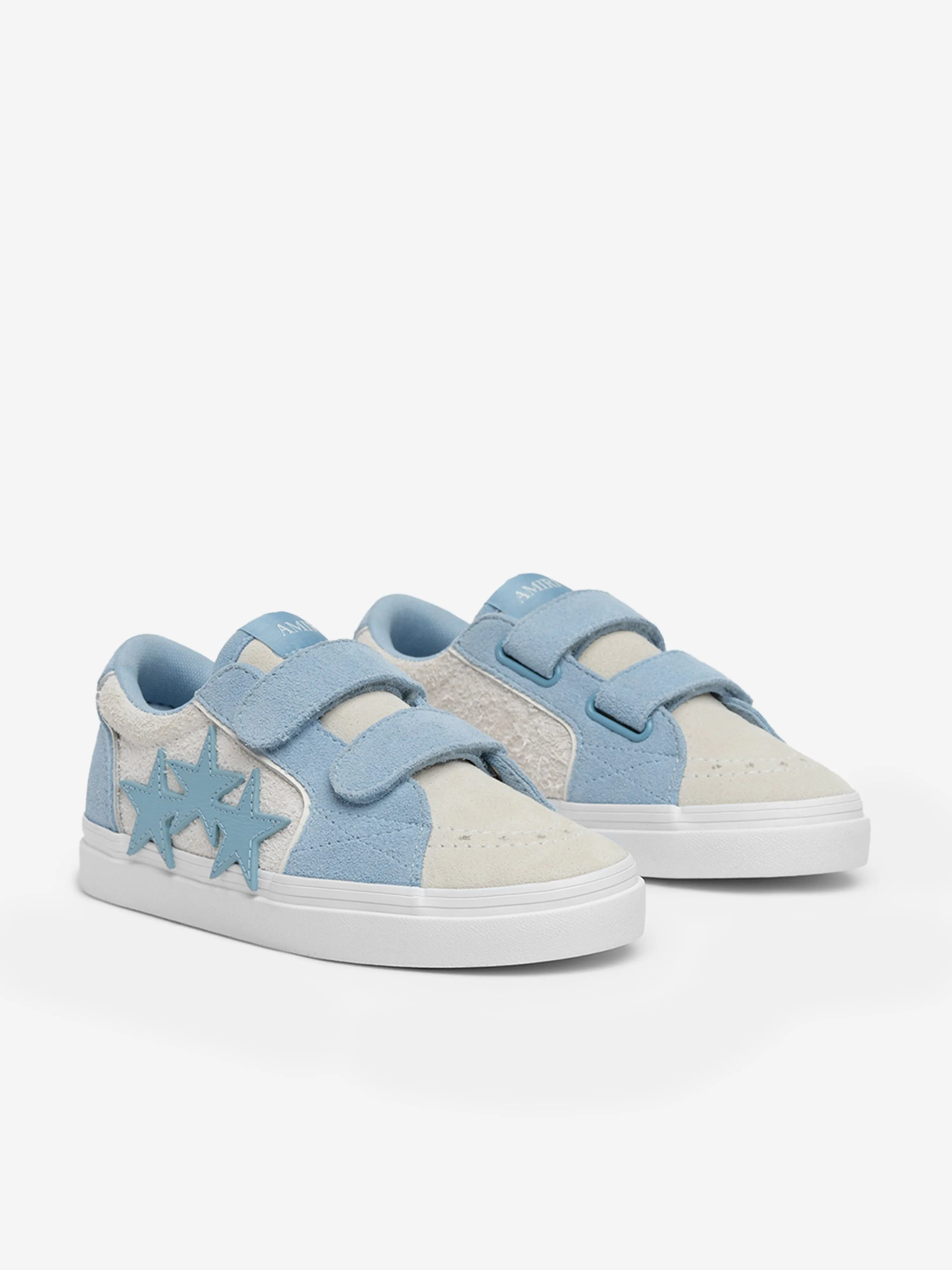 Amiri Kids Leather Sunset Skate Low Trainers in Blue