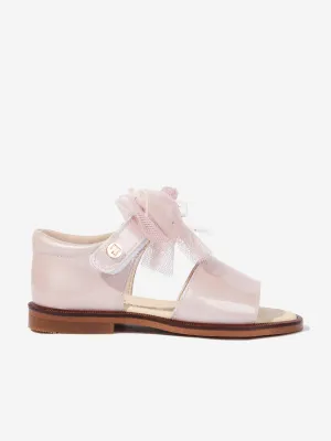 Andanines Girls Bow Sandals in Pink