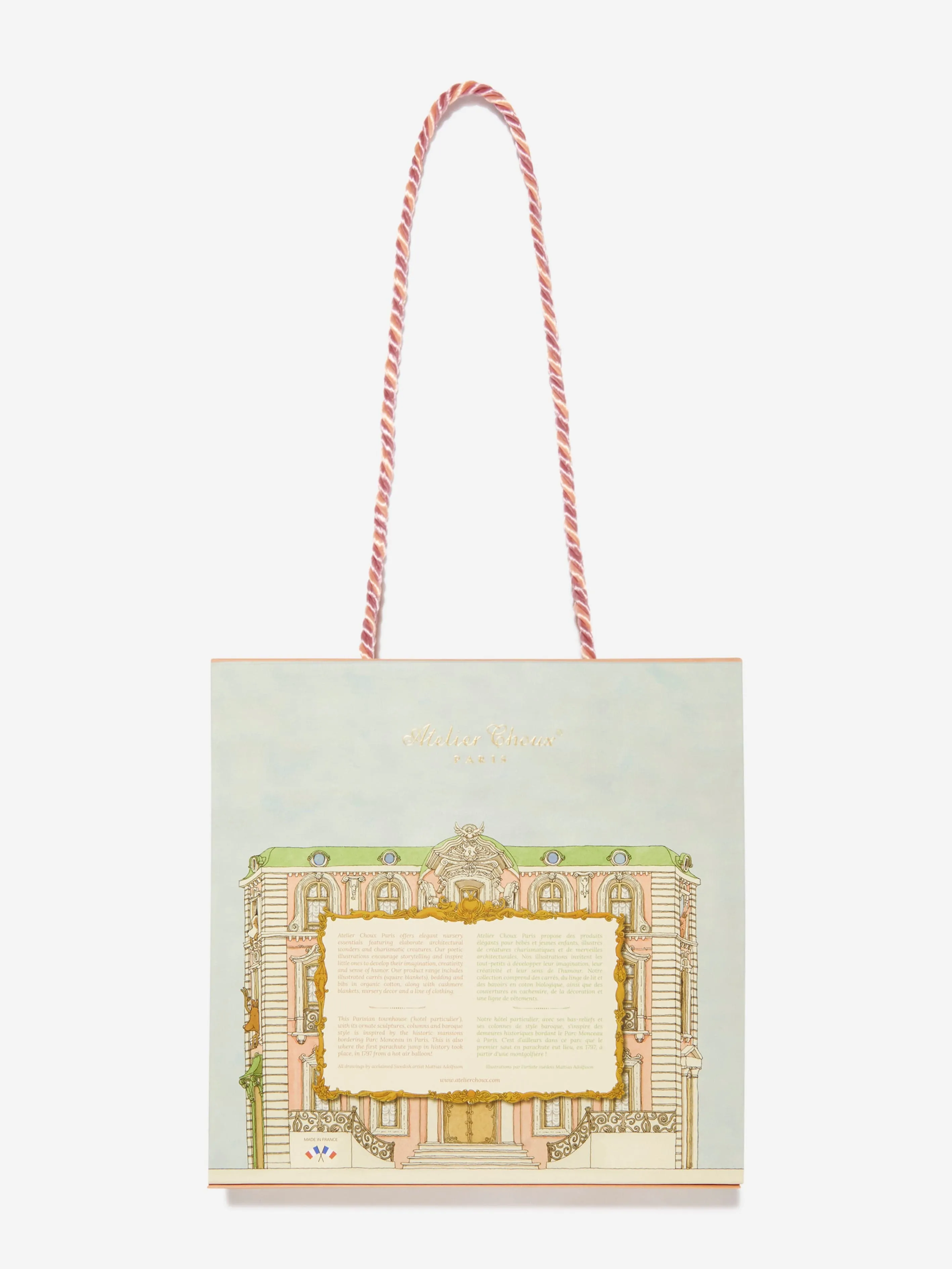 Atelier Choux Baby Boys Carousel Swaddle in Blue (100cm)