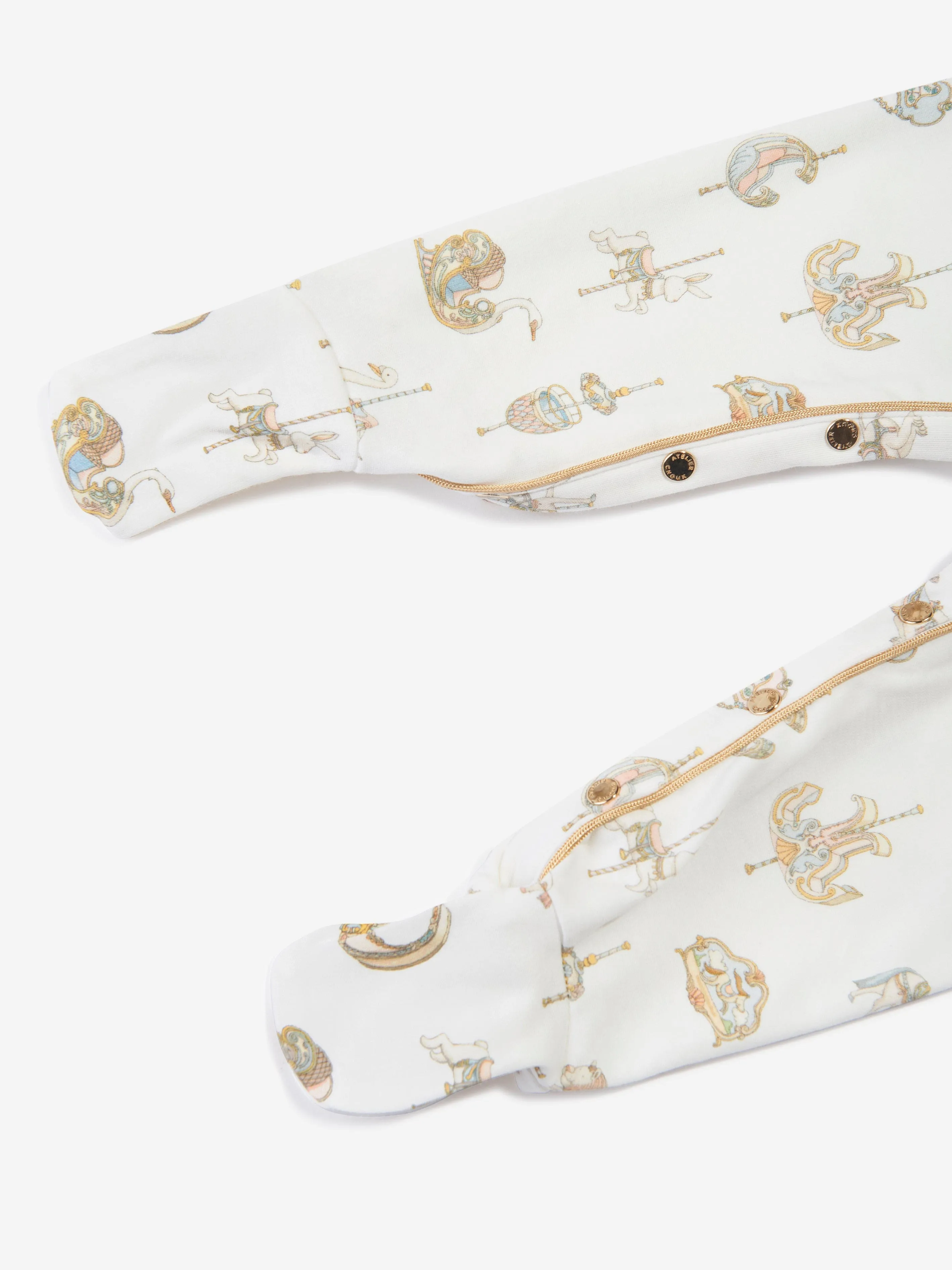Atelier Choux Baby Carousel Classic Playsuit in White