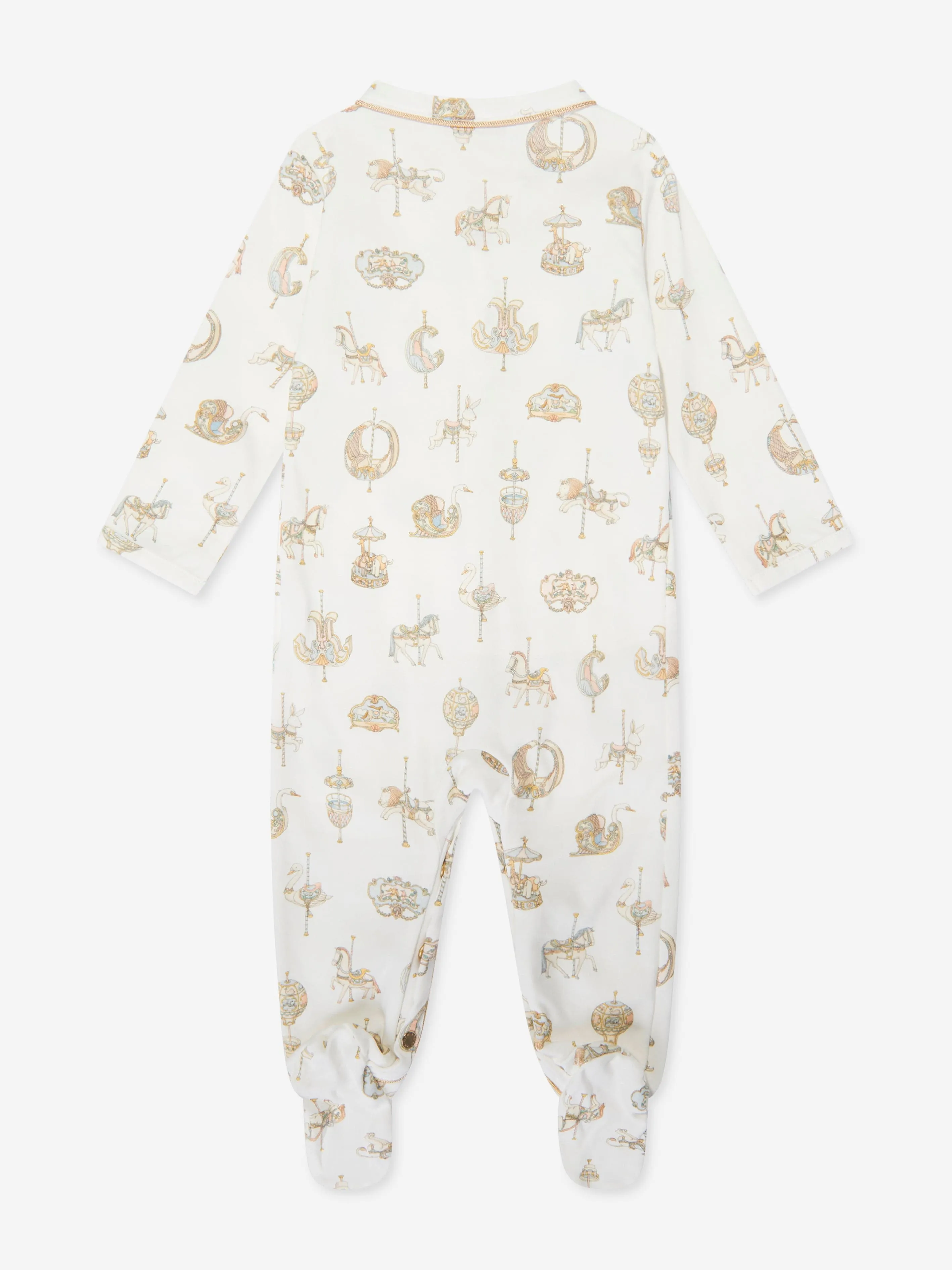 Atelier Choux Baby Carousel Classic Playsuit in White