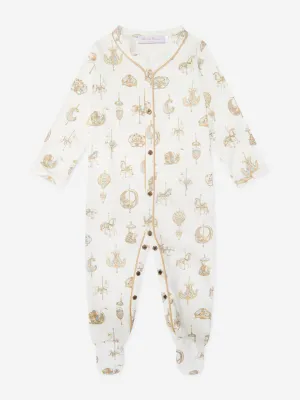 Atelier Choux Baby Carousel Classic Playsuit in White