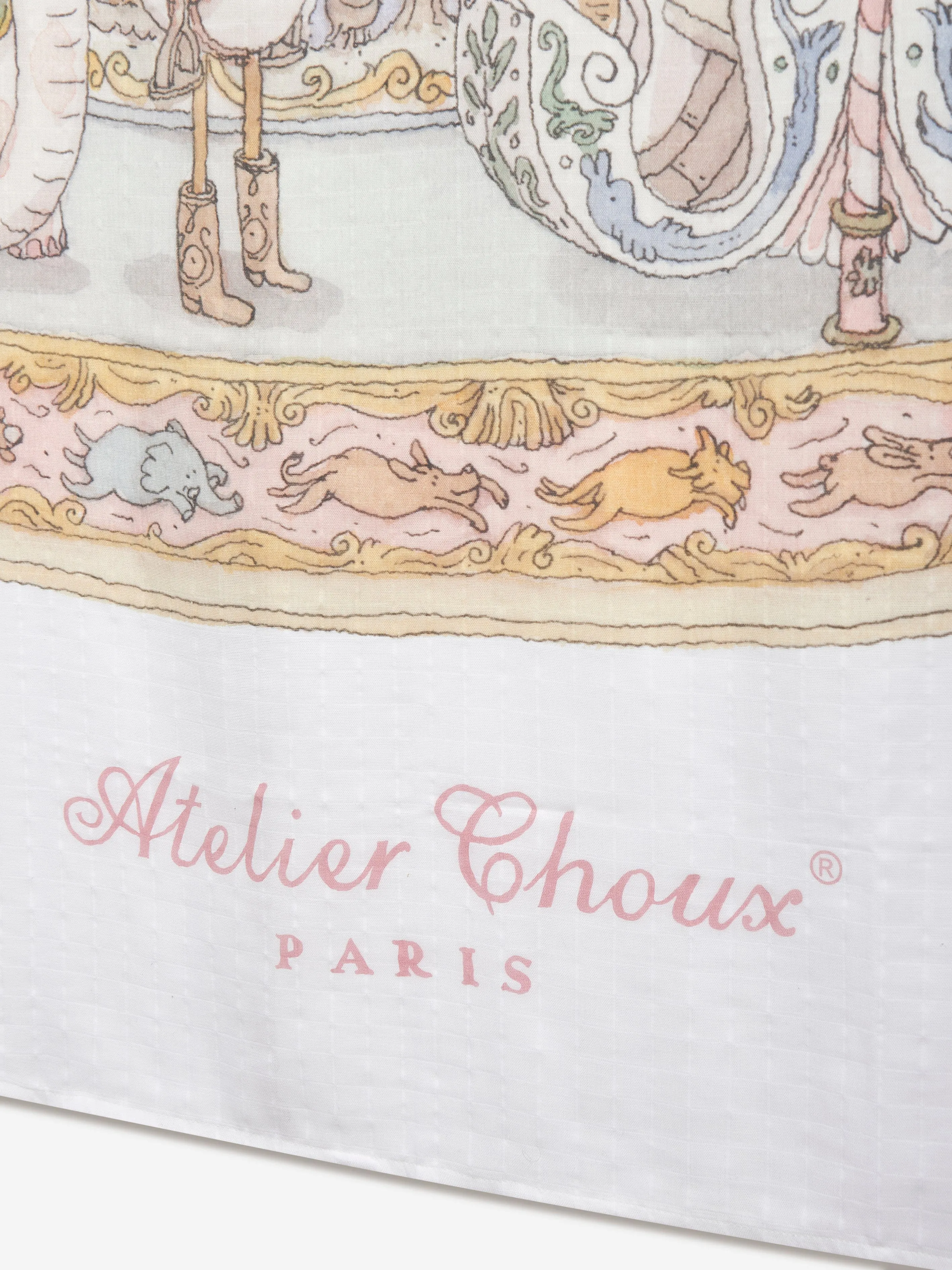 Atelier Choux Baby Girls Grand Carousel Blanket in Pink (200cm)