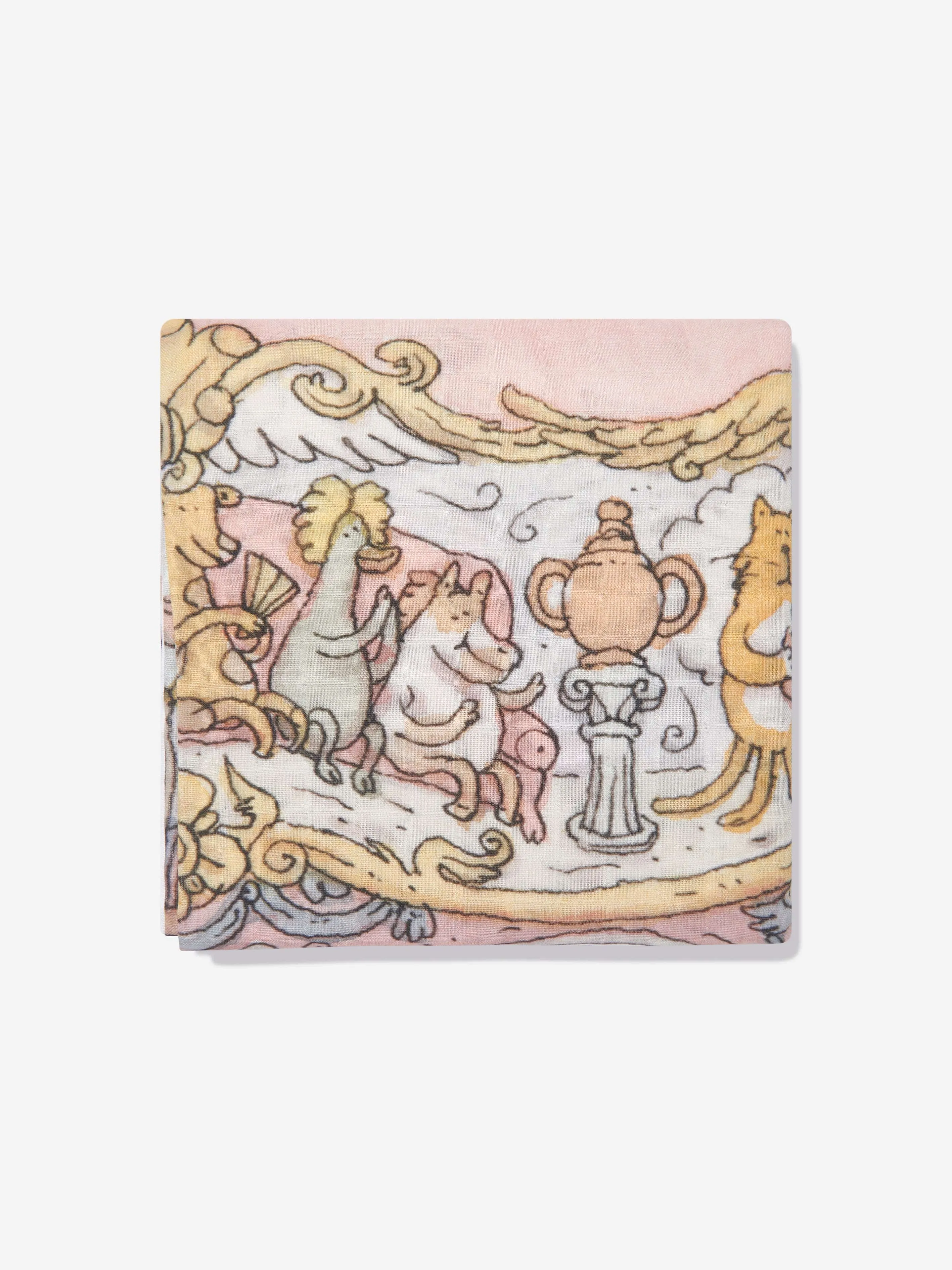 Atelier Choux Baby Girls Grand Carousel Blanket in Pink (200cm)