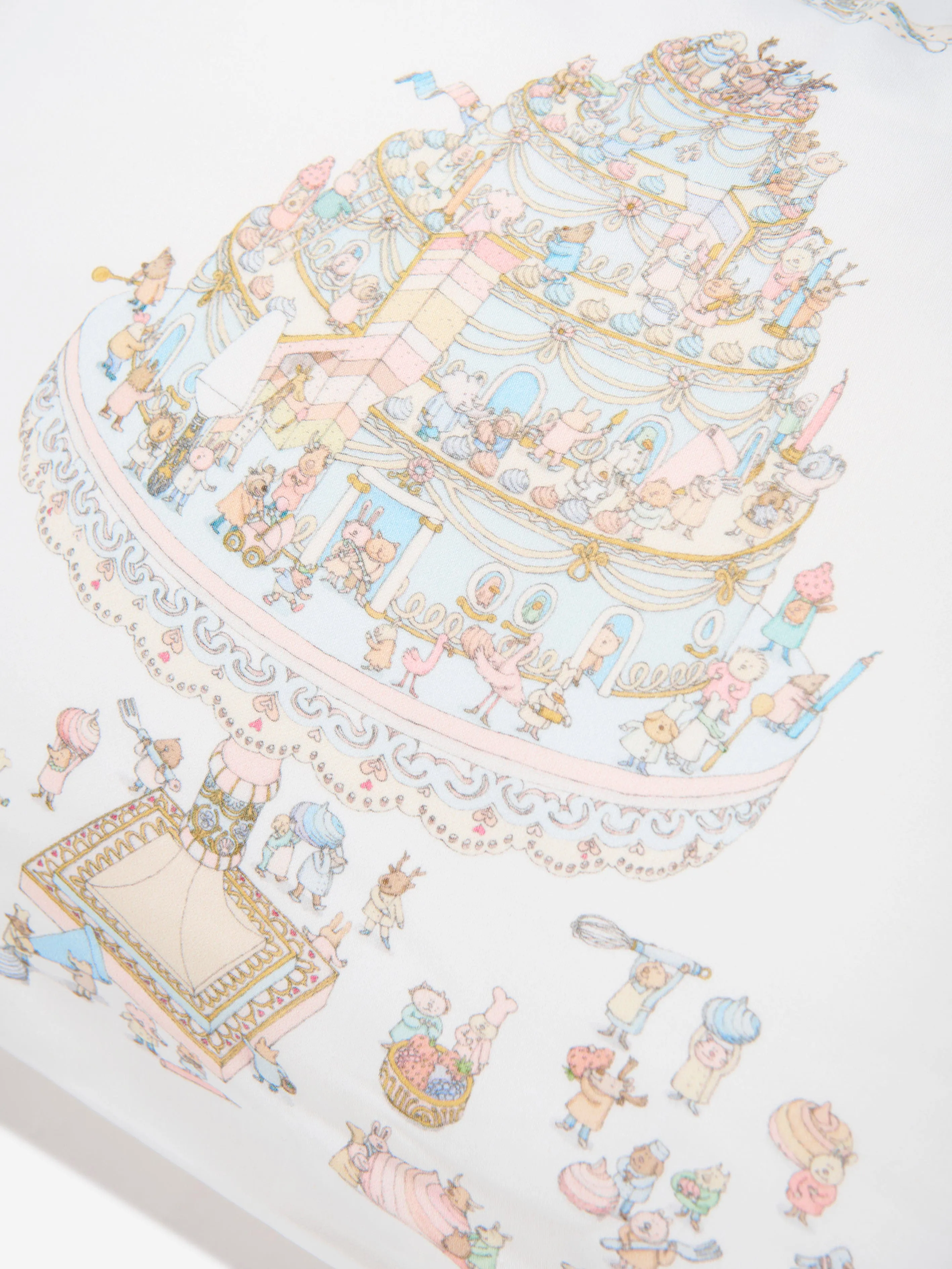 Atelier Choux Baby Satin Le Gateau Cushion Cover in Multicolour (40 cm x 30 cm)