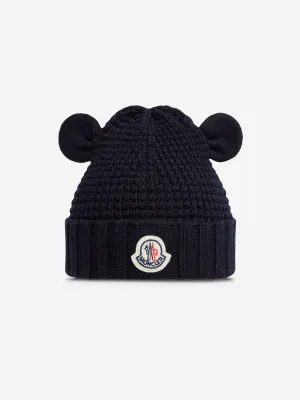 Baby Beanie Hat with Ears in Navy