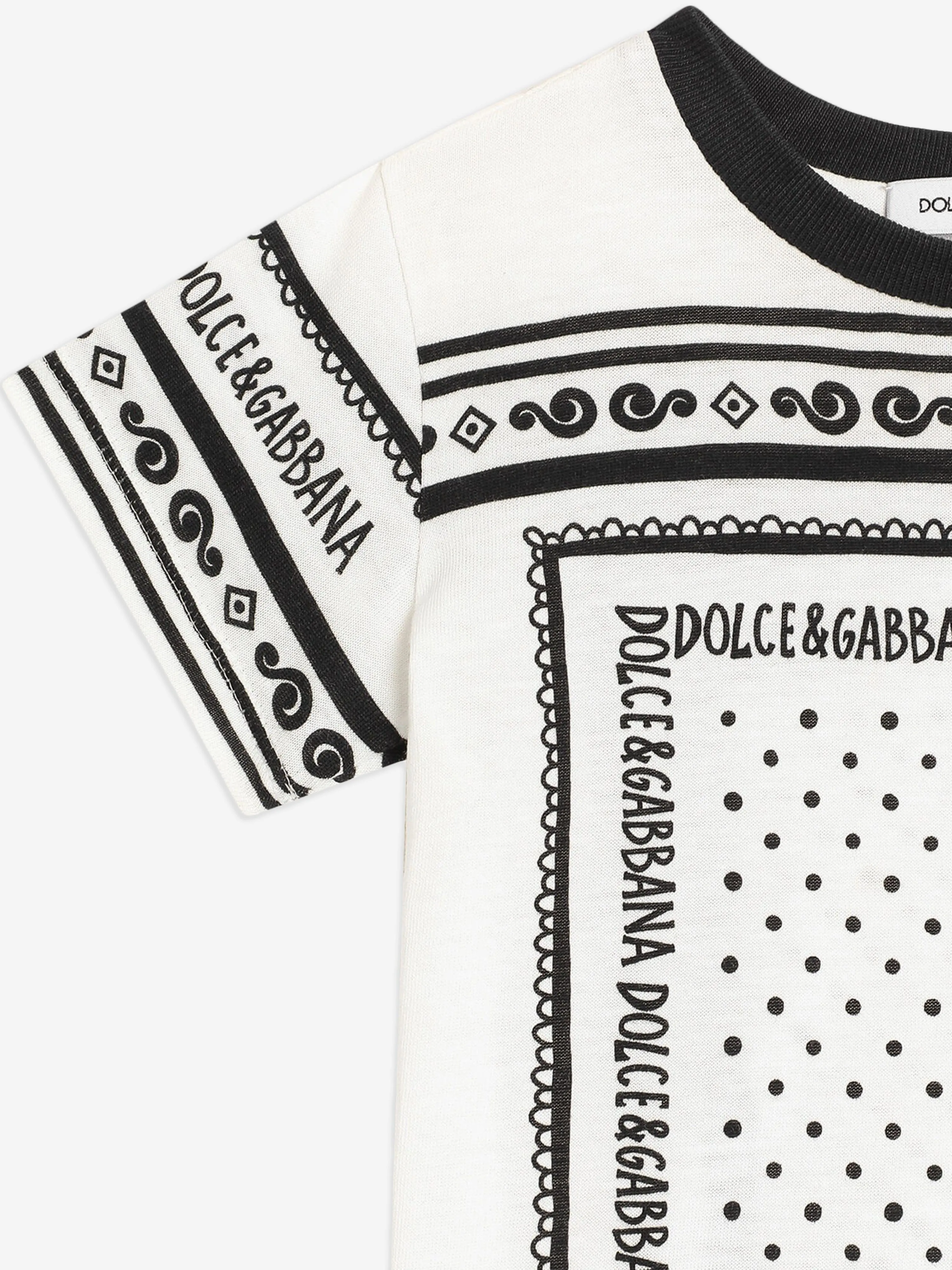 Baby Boys Bandana Print T-Shirt in White