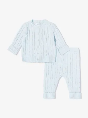 Baby Boys Cotton Trouser Set in Blue