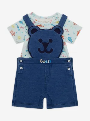 Baby Boys Dungaree Set in Blue