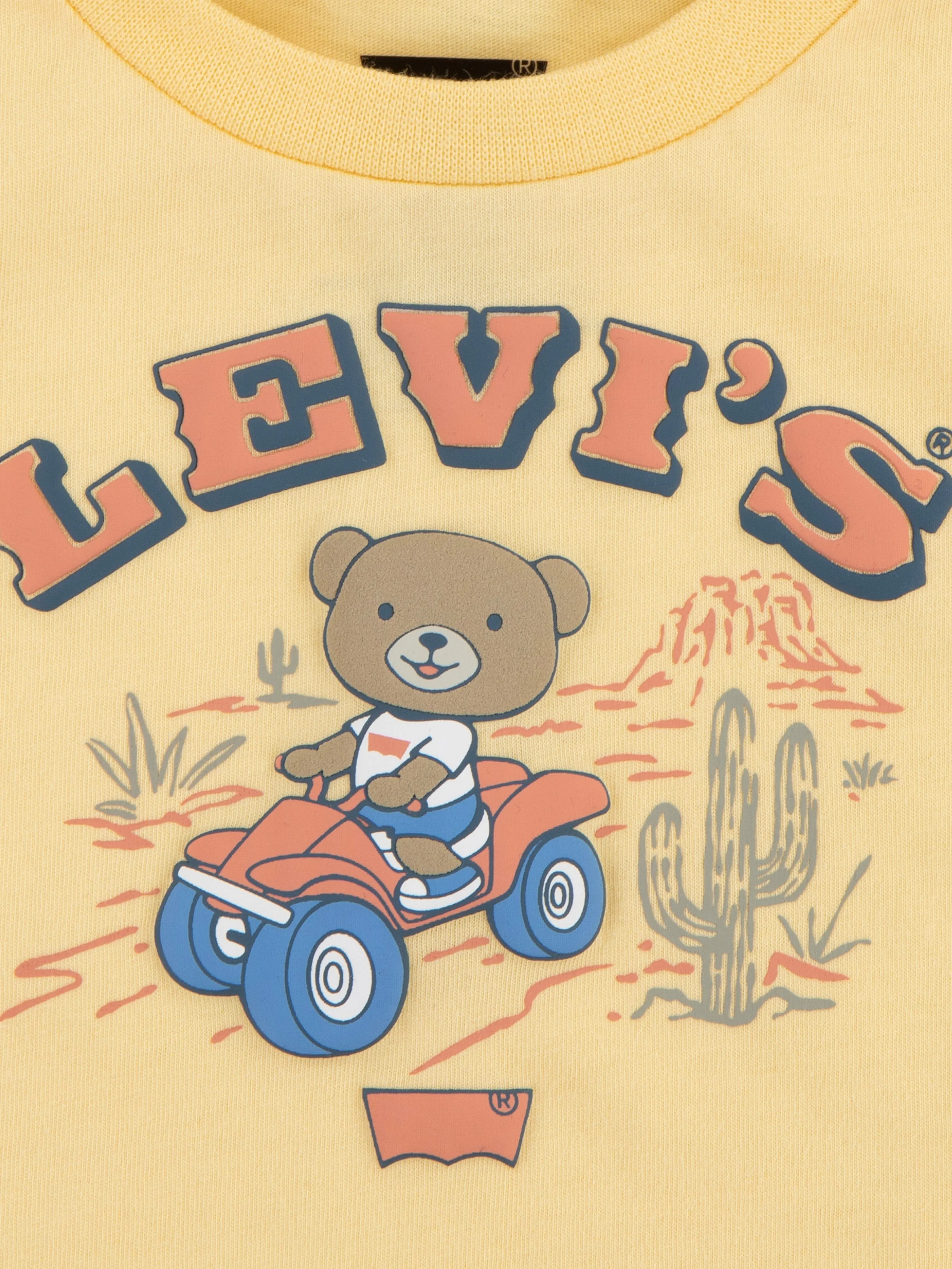Baby Boys Four Wheeler Denim Set in Yellow