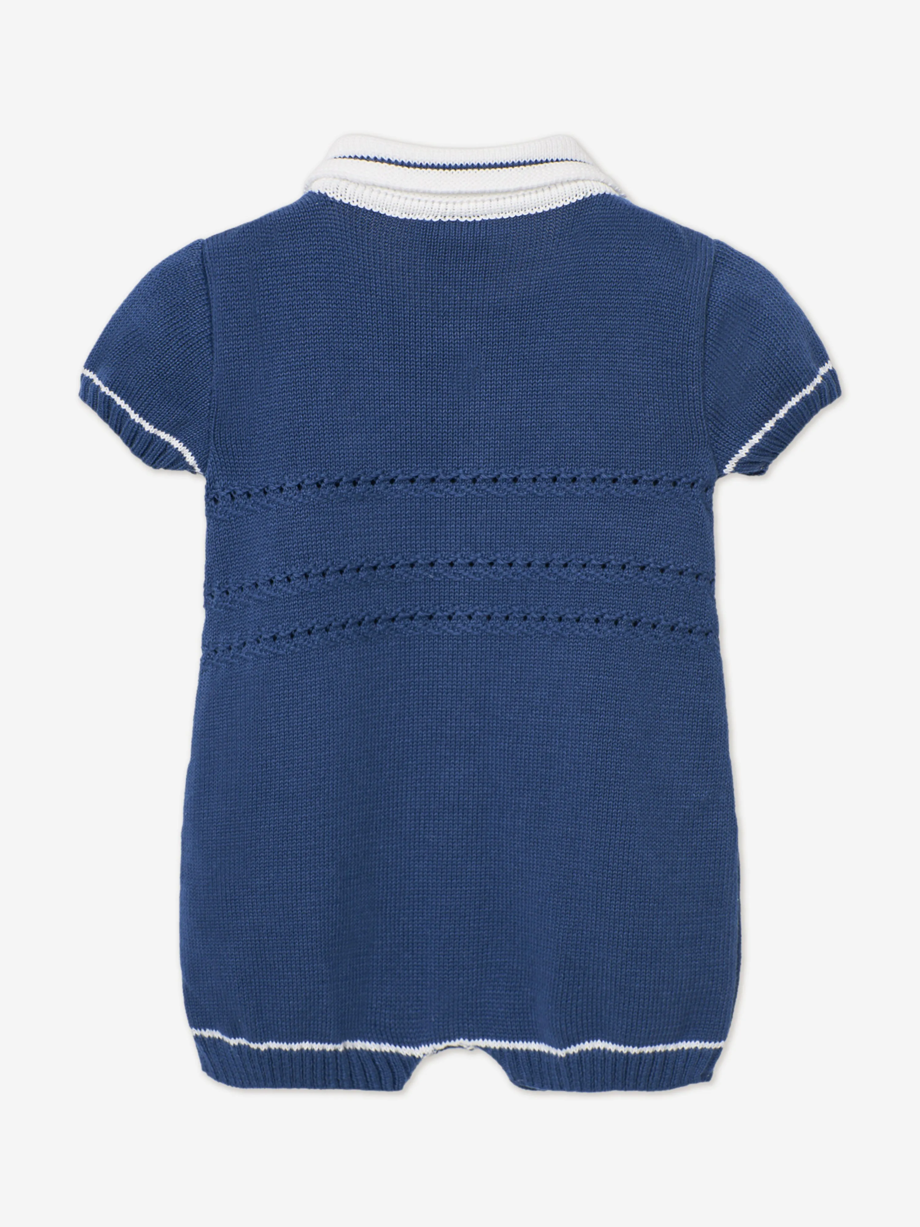 Baby Boys Knitted Romper in Blue