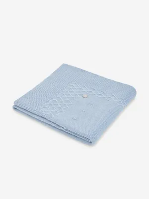 Baby Boys Knitted Shawl in Blue (98cm)