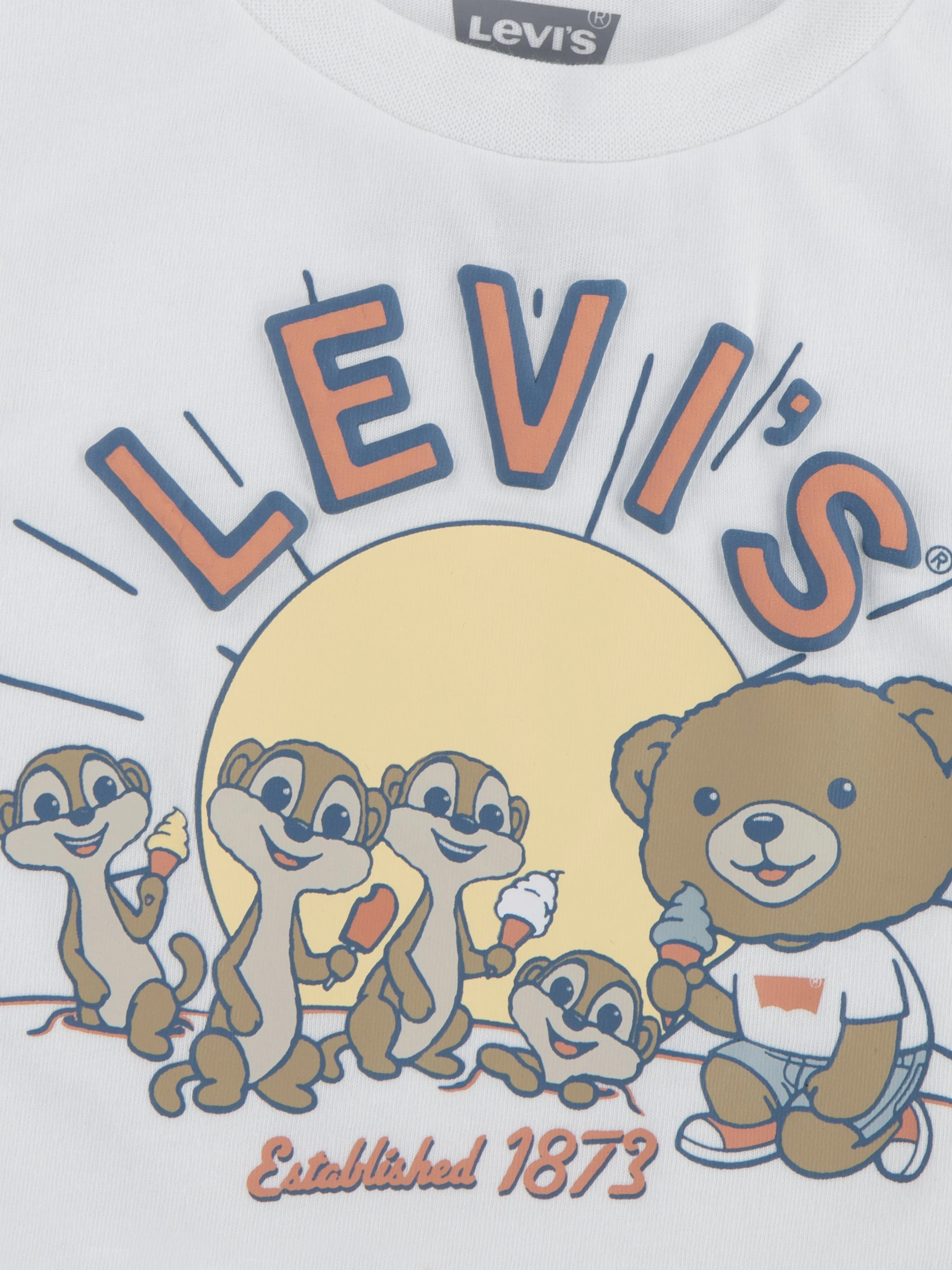Baby Boys Levi and Friends Denim Set in White