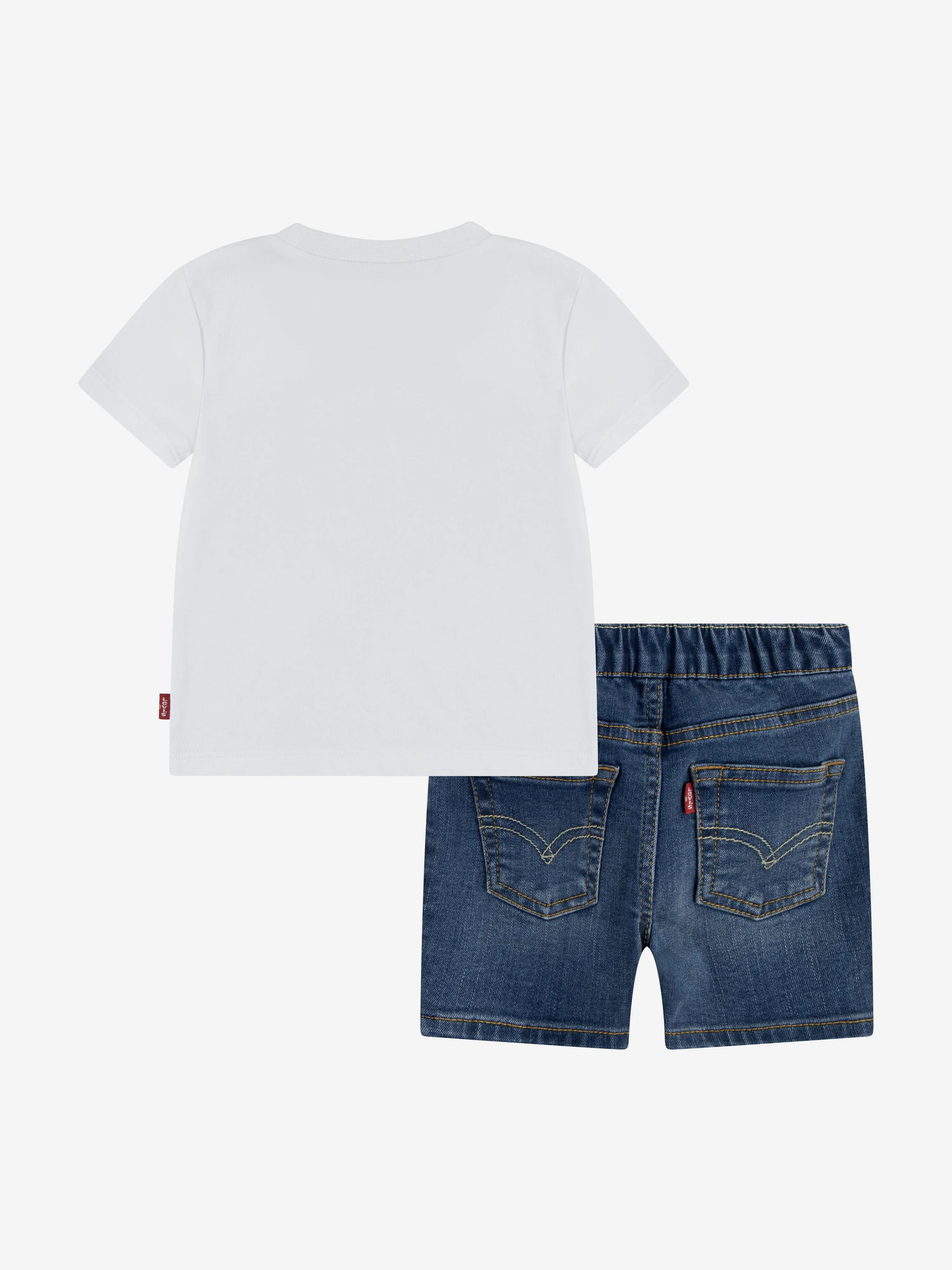 Baby Boys Levi and Friends Denim Set in White