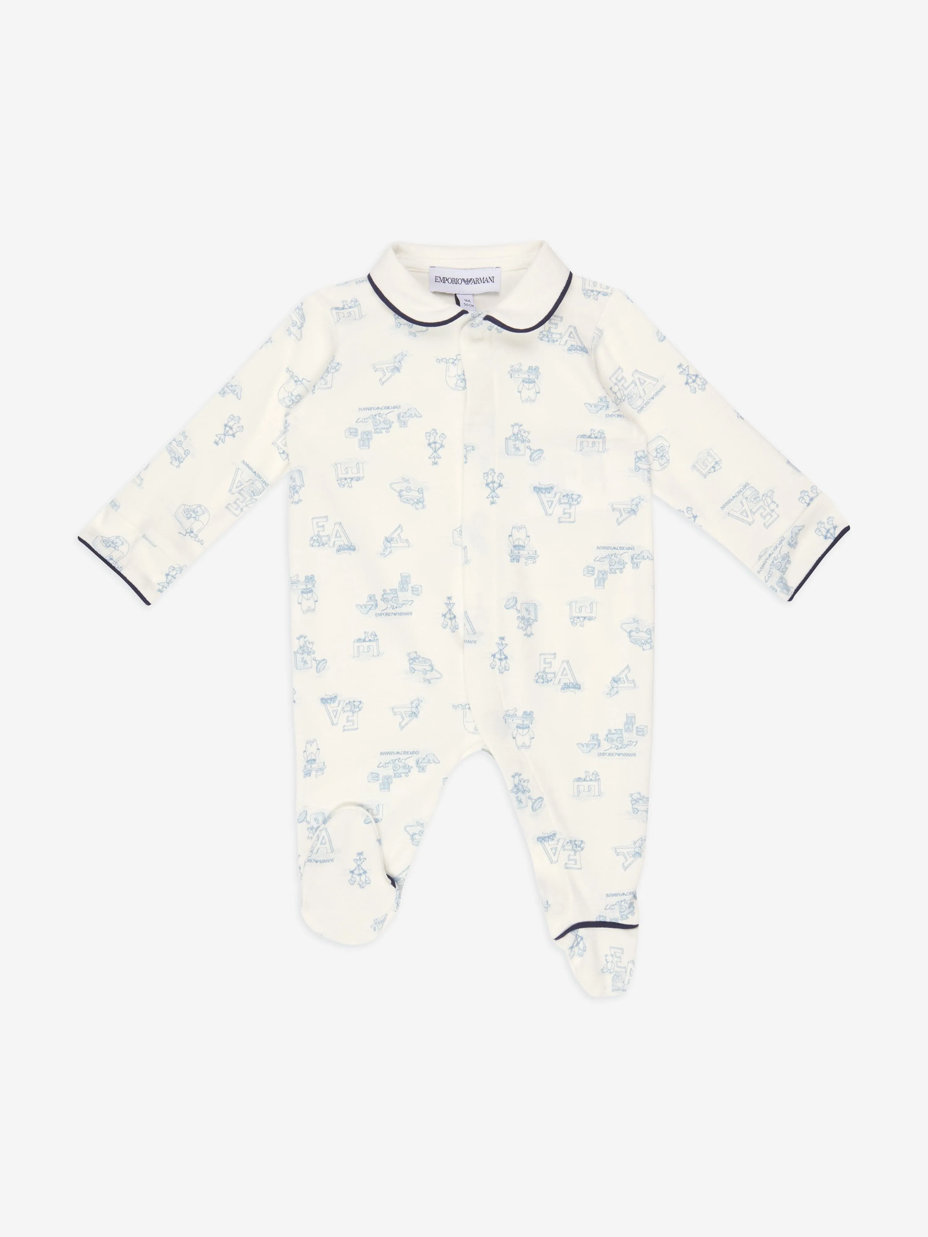 Baby Boys Logo Babygrow in Blue