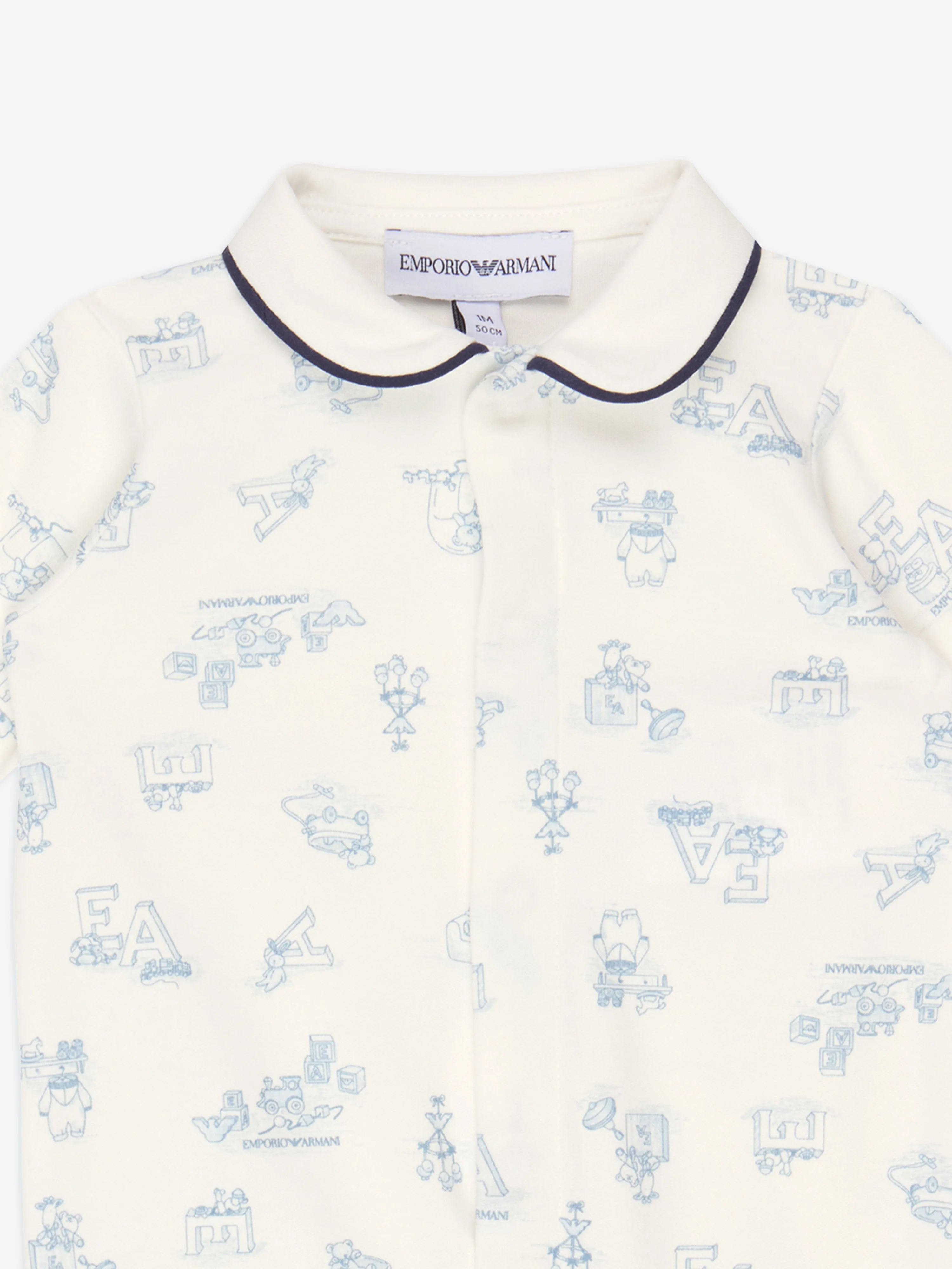 Baby Boys Logo Babygrow in Blue