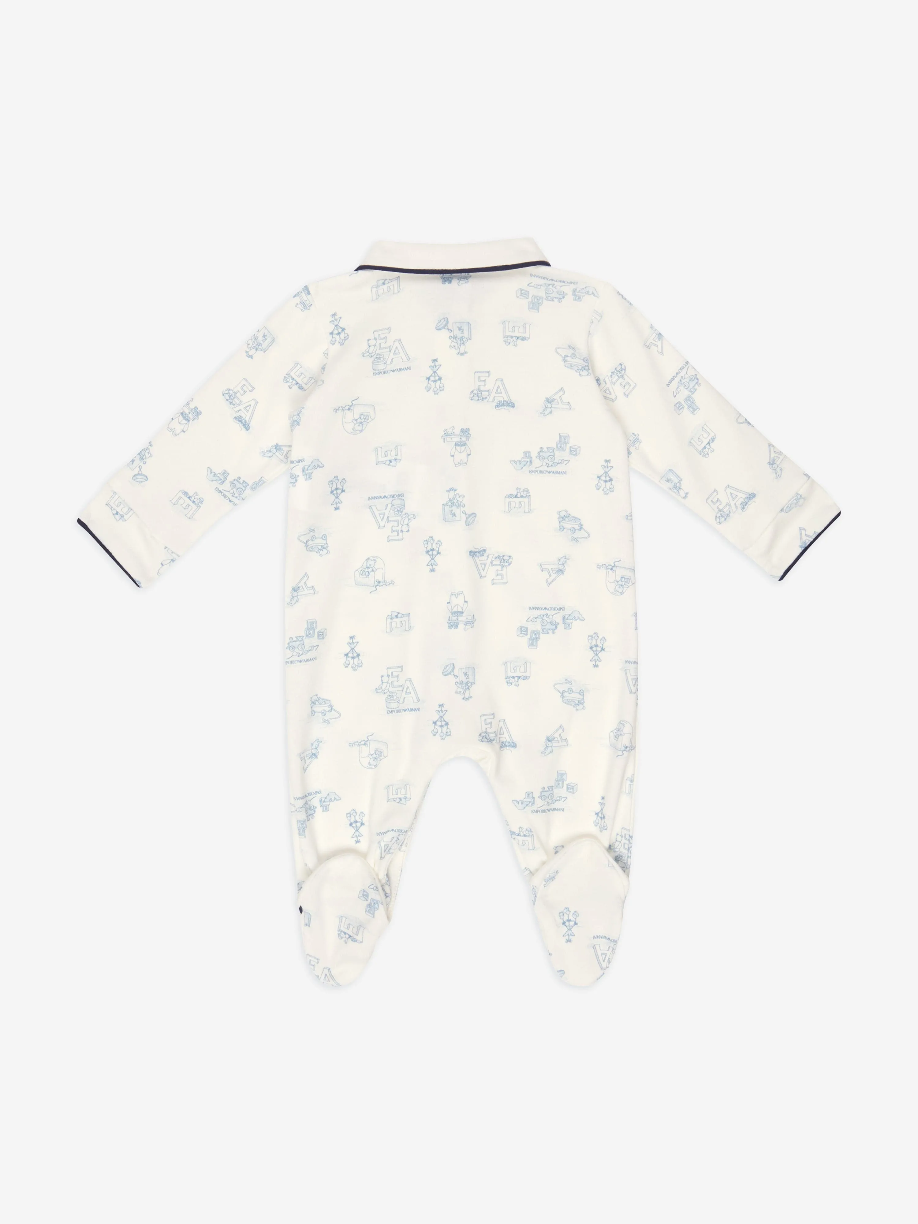 Baby Boys Logo Babygrow in Blue