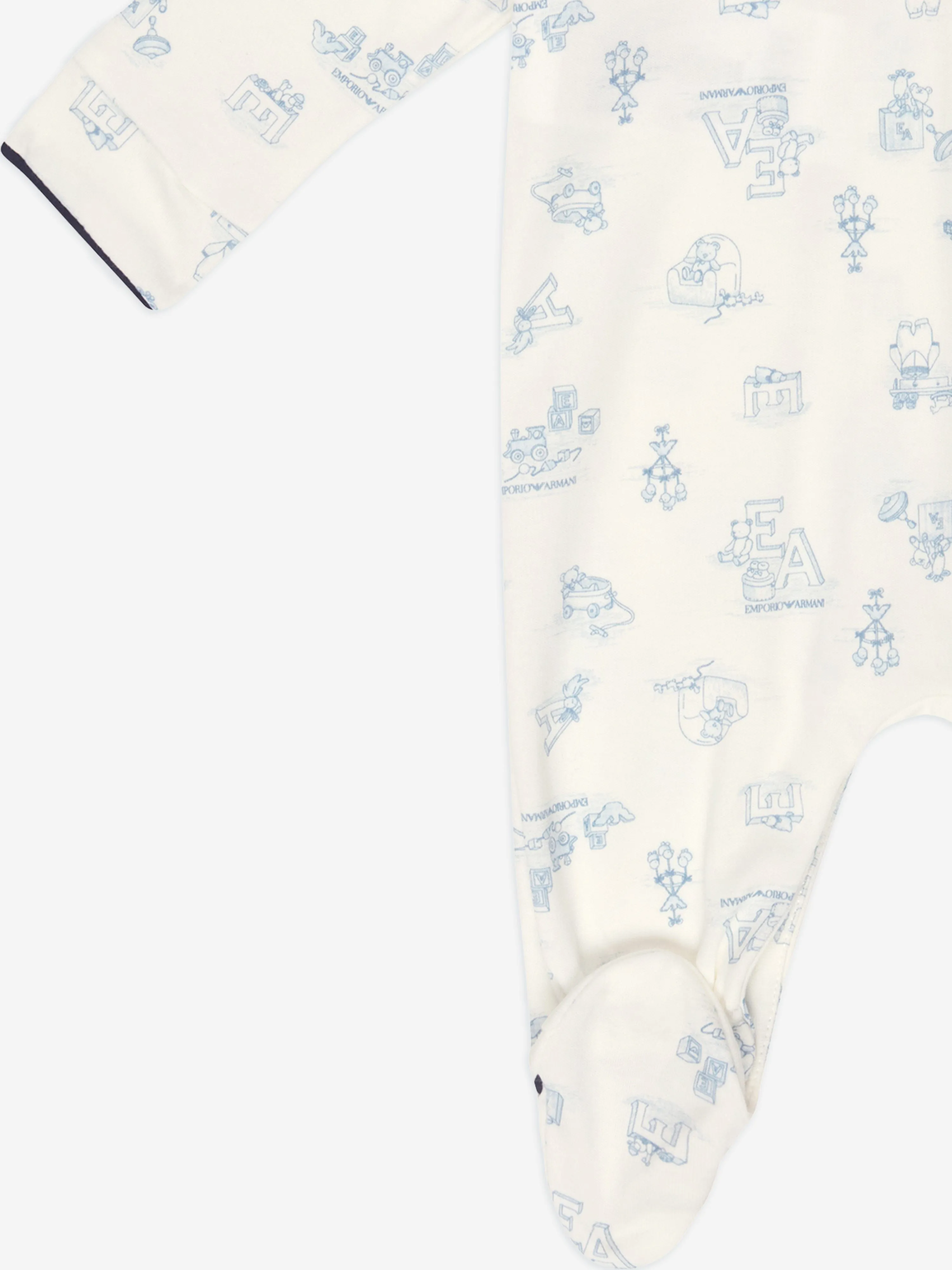 Baby Boys Logo Babygrow in Blue