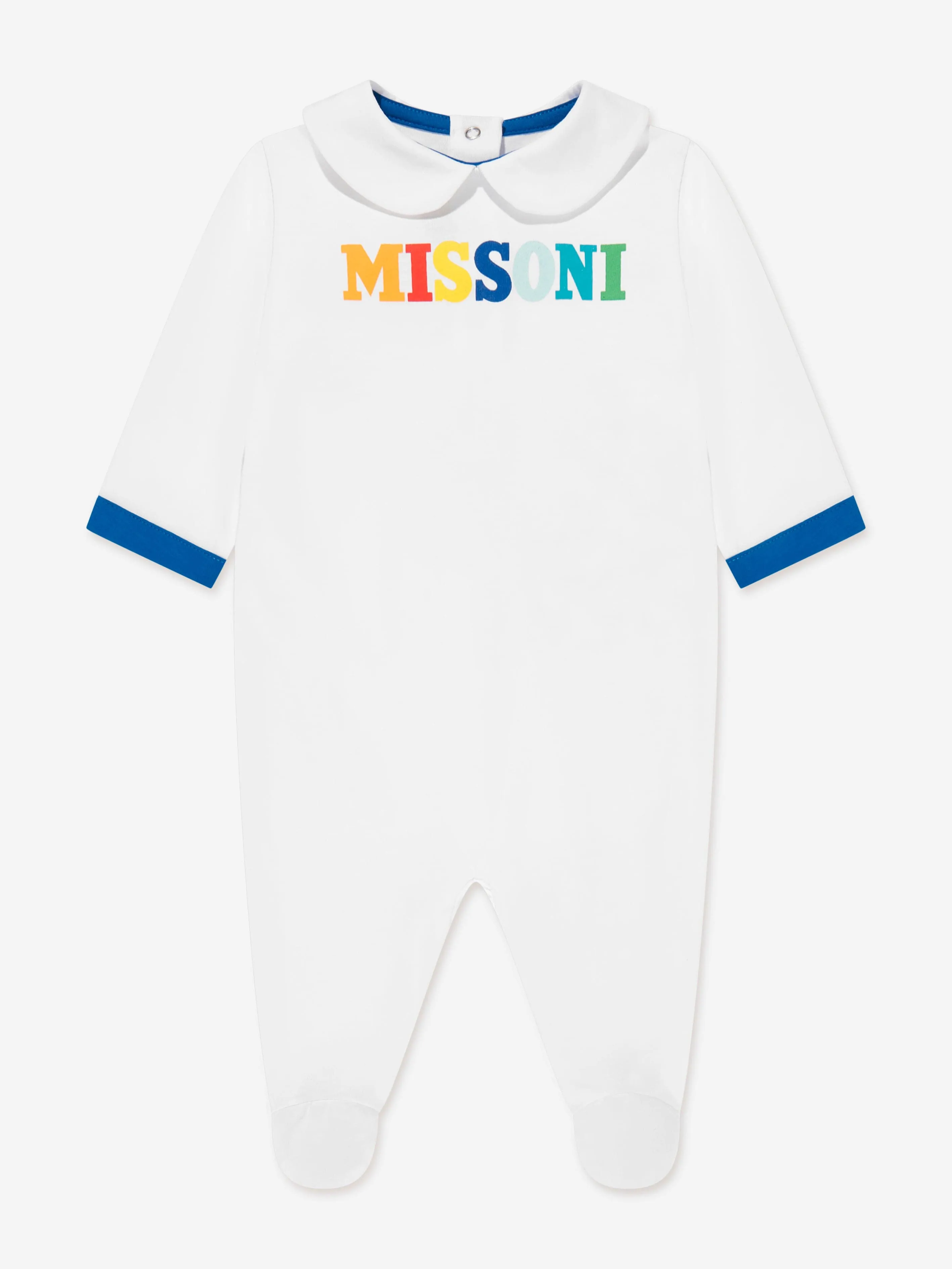 Baby Boys Logo Babygrow Set in White