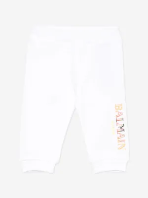 Baby Boys Logo Joggers in White