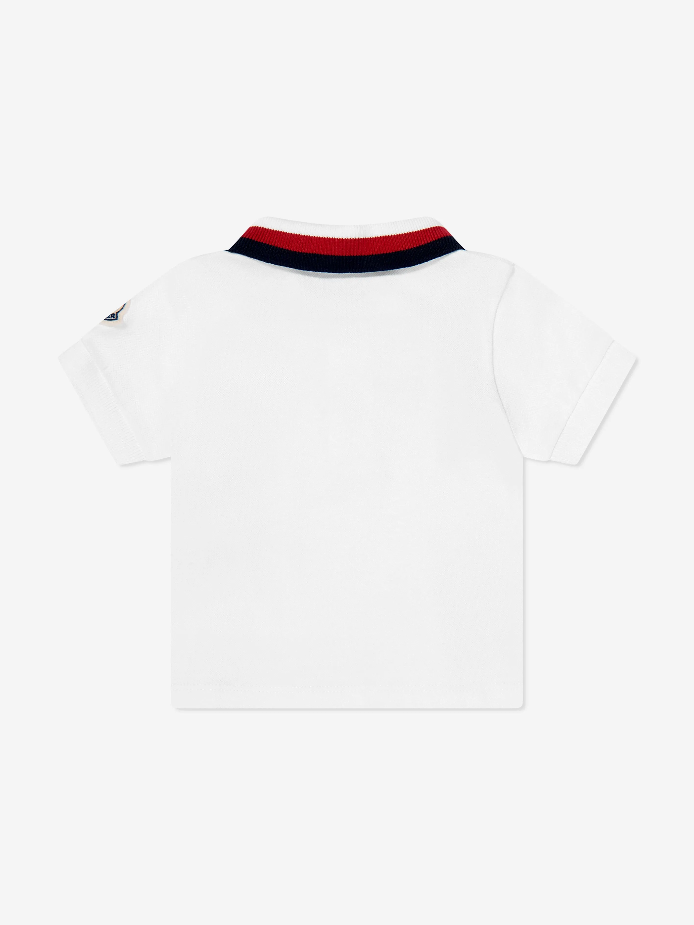 Baby Boys Logo Polo Shirt in Ivory