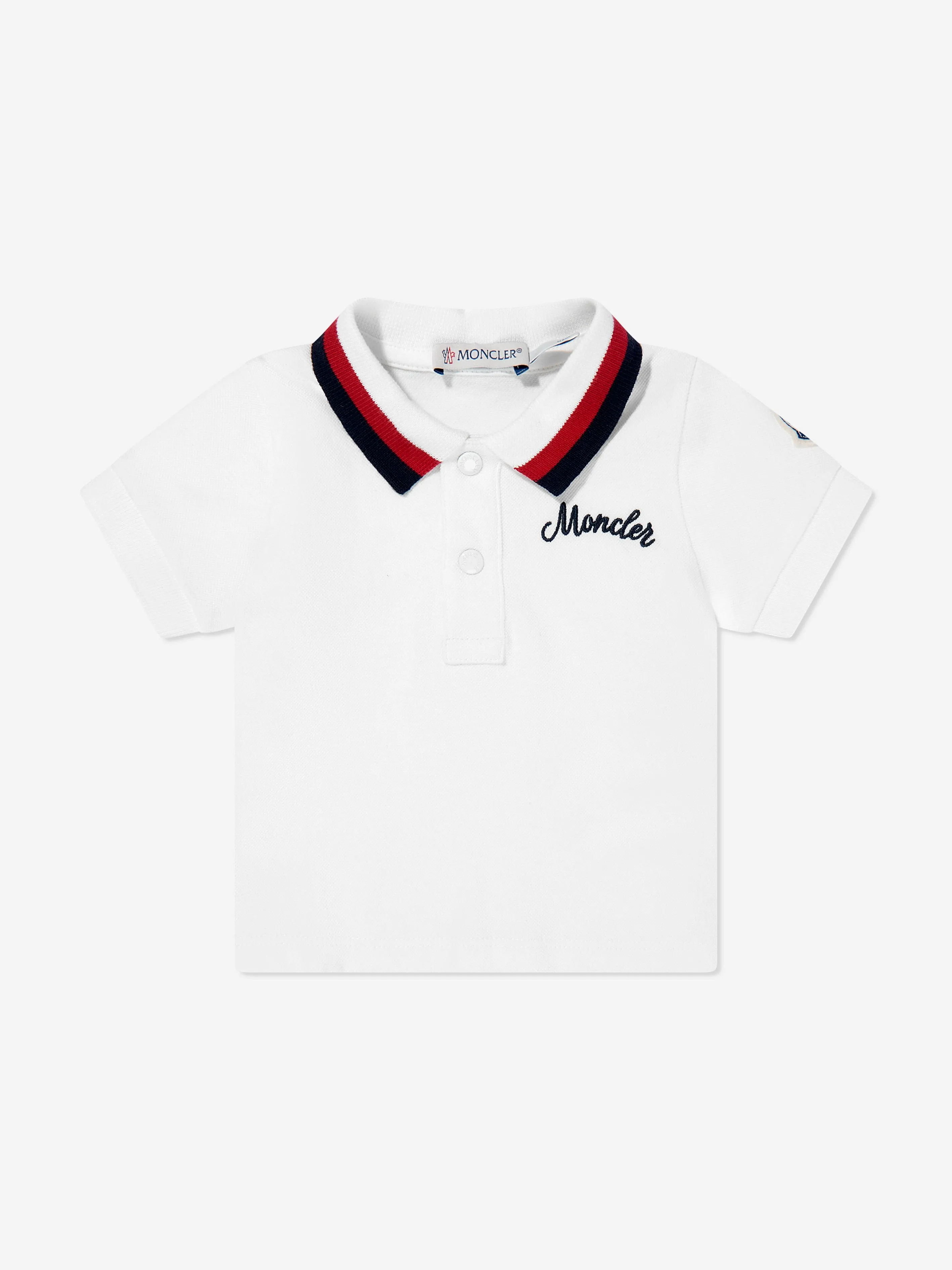 Baby Boys Logo Polo Shirt in Ivory