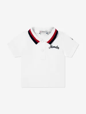 Baby Boys Logo Polo Shirt in Ivory