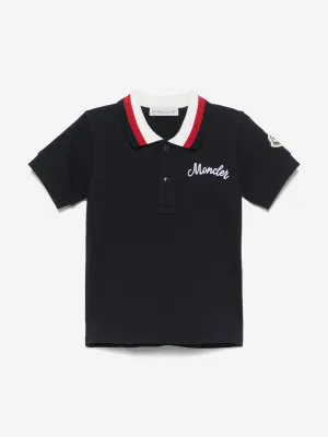 Baby Boys Logo Polo Shirt in Navy