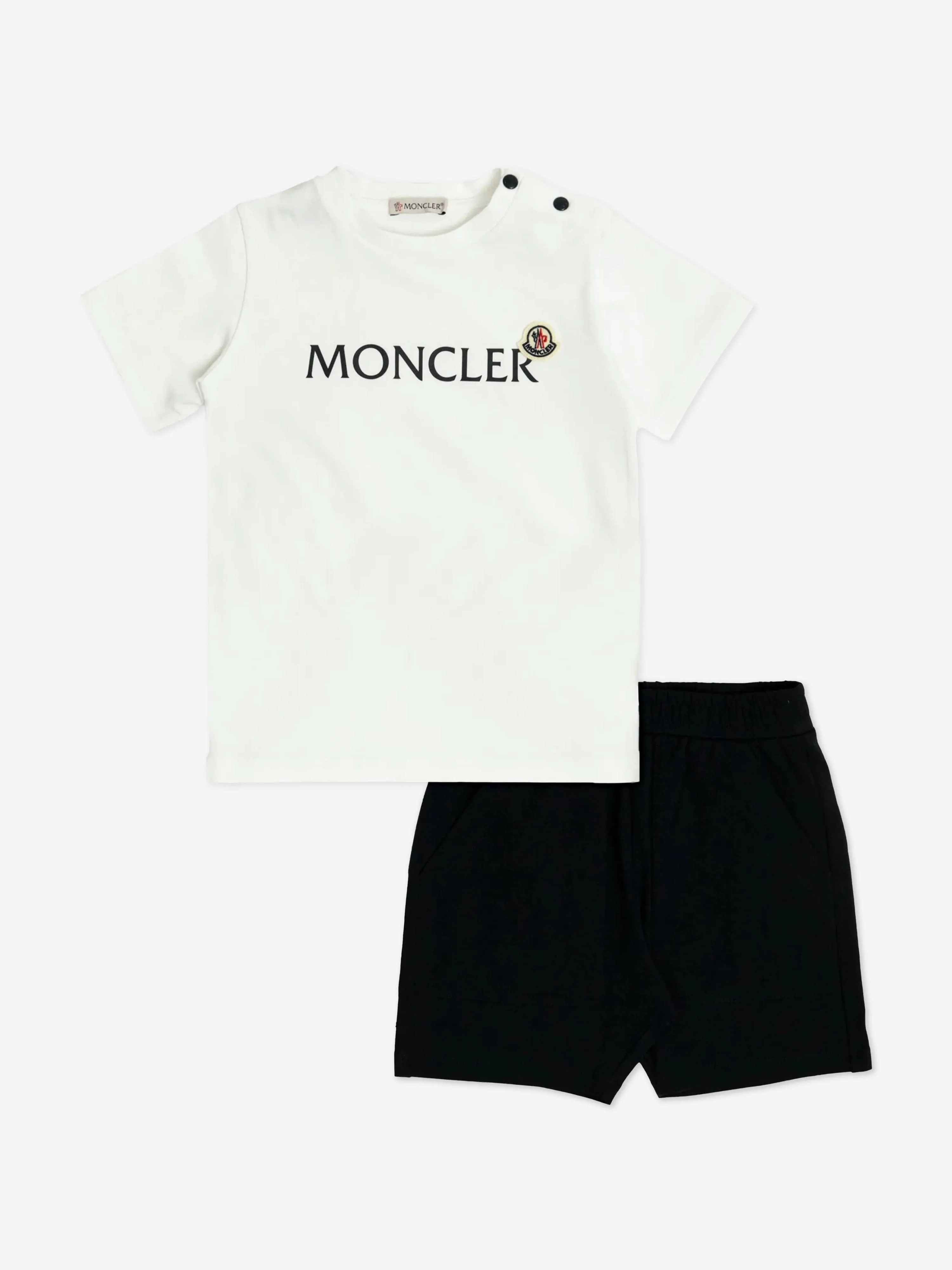 Baby Boys Logo Short Set in White