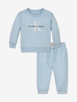 Baby Boys Monogram Tracsuit in Blue
