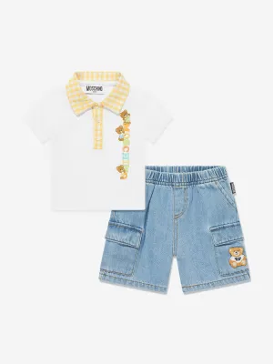 Baby Boys Polo Shirt and Shorts Set in Blue