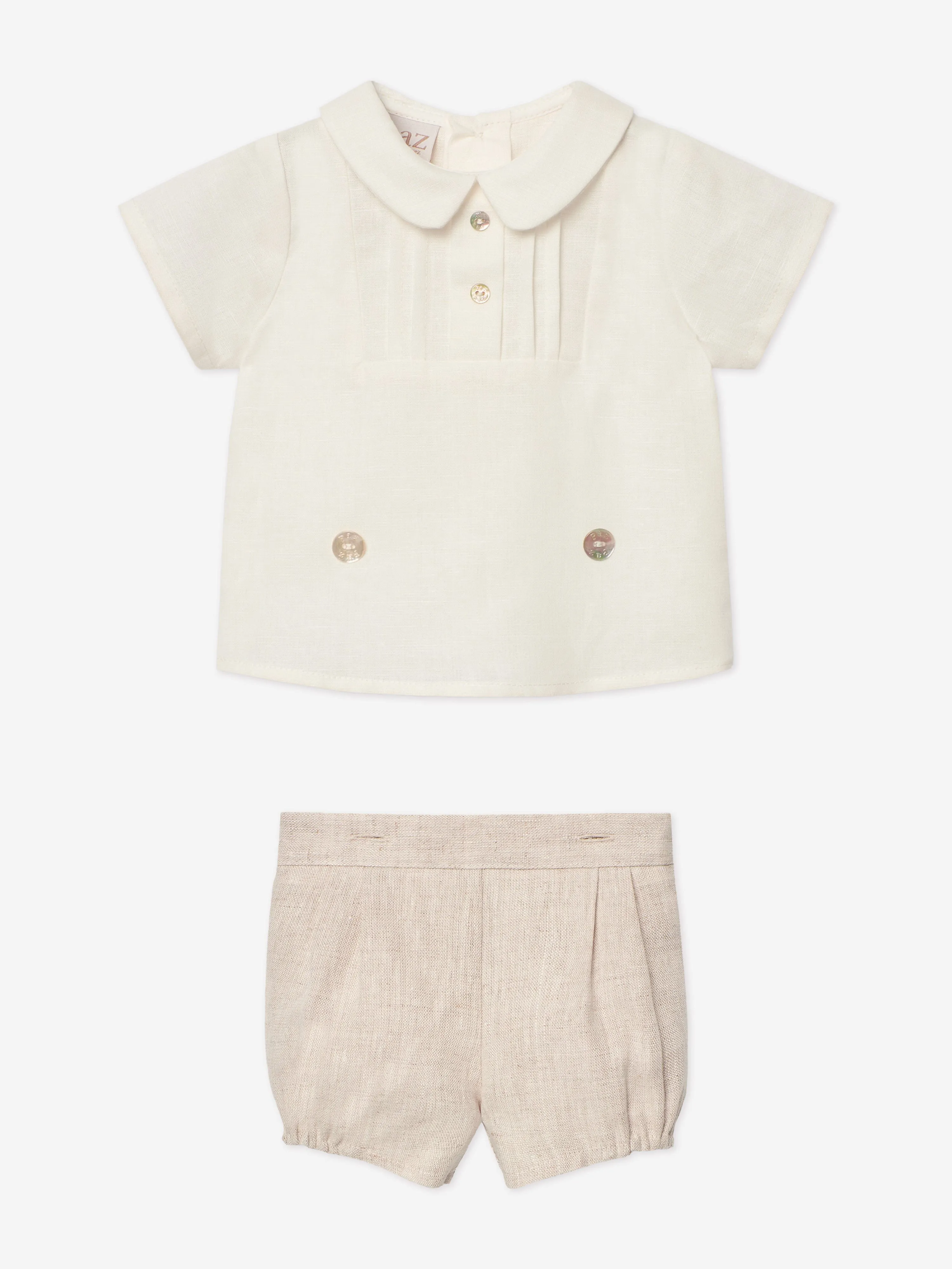 Baby Boys Short Set in Beige
