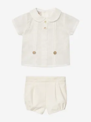 Baby Boys Short Set in Ivory