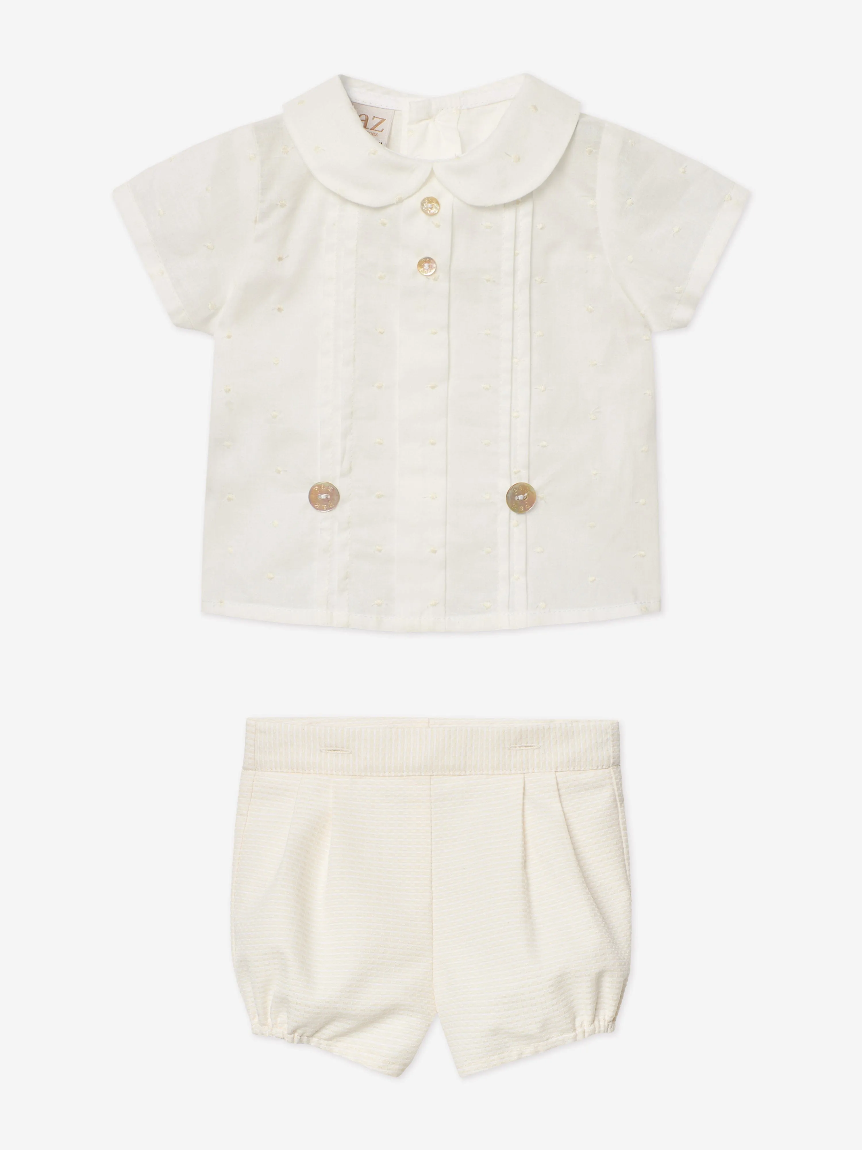 Baby Boys Short Set in Ivory