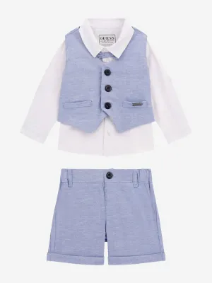 Baby Boys Short Suit Set in Blue
