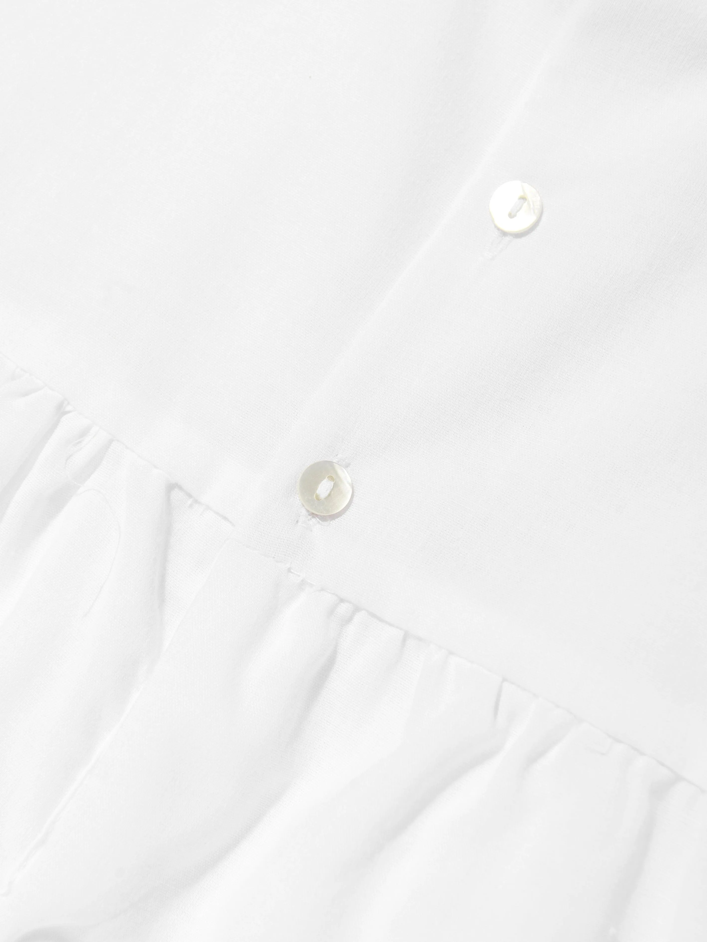 Baby Boys Smocked Romper in White