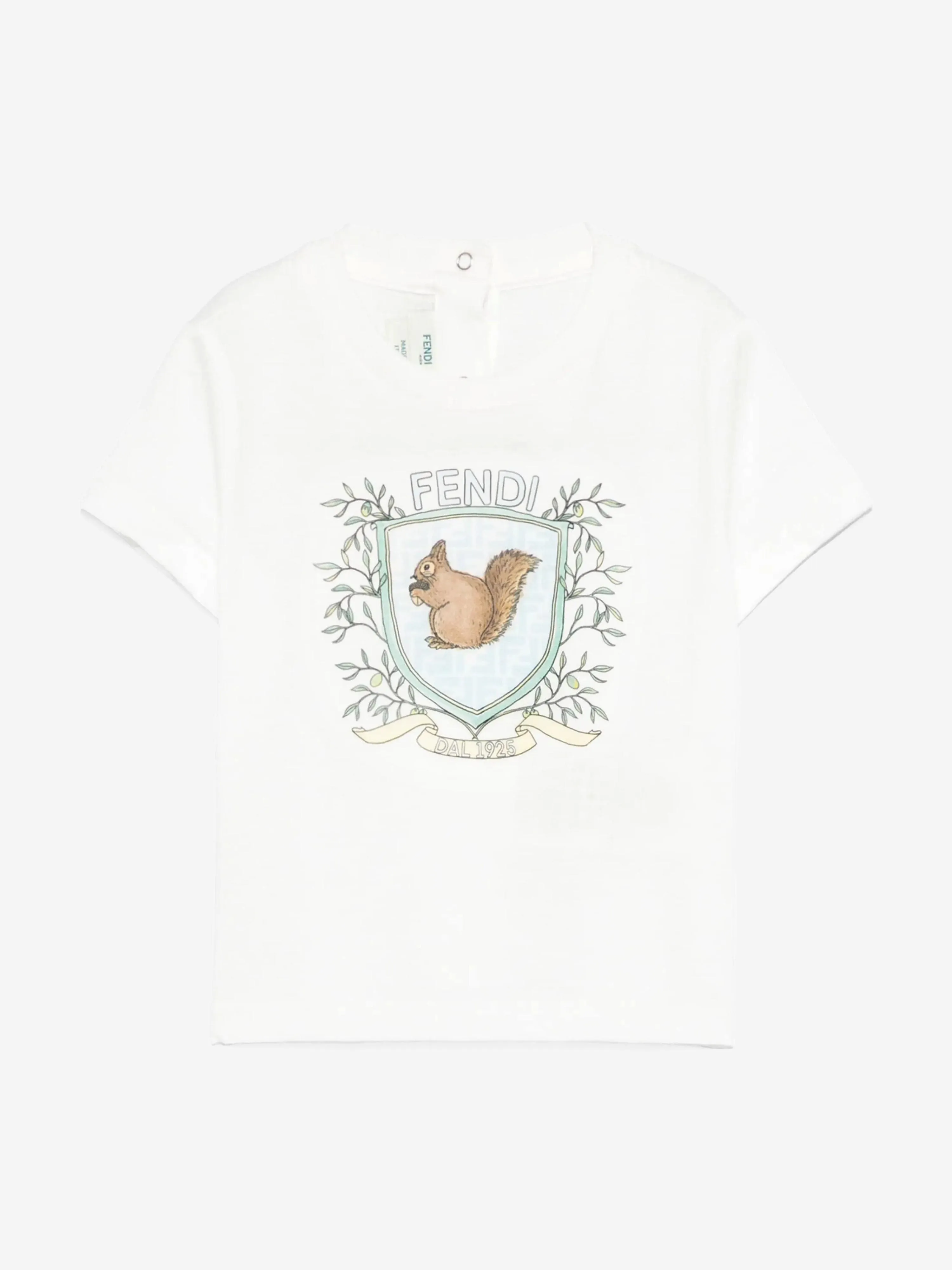 Baby Boys Squirrel T-Shirt in White