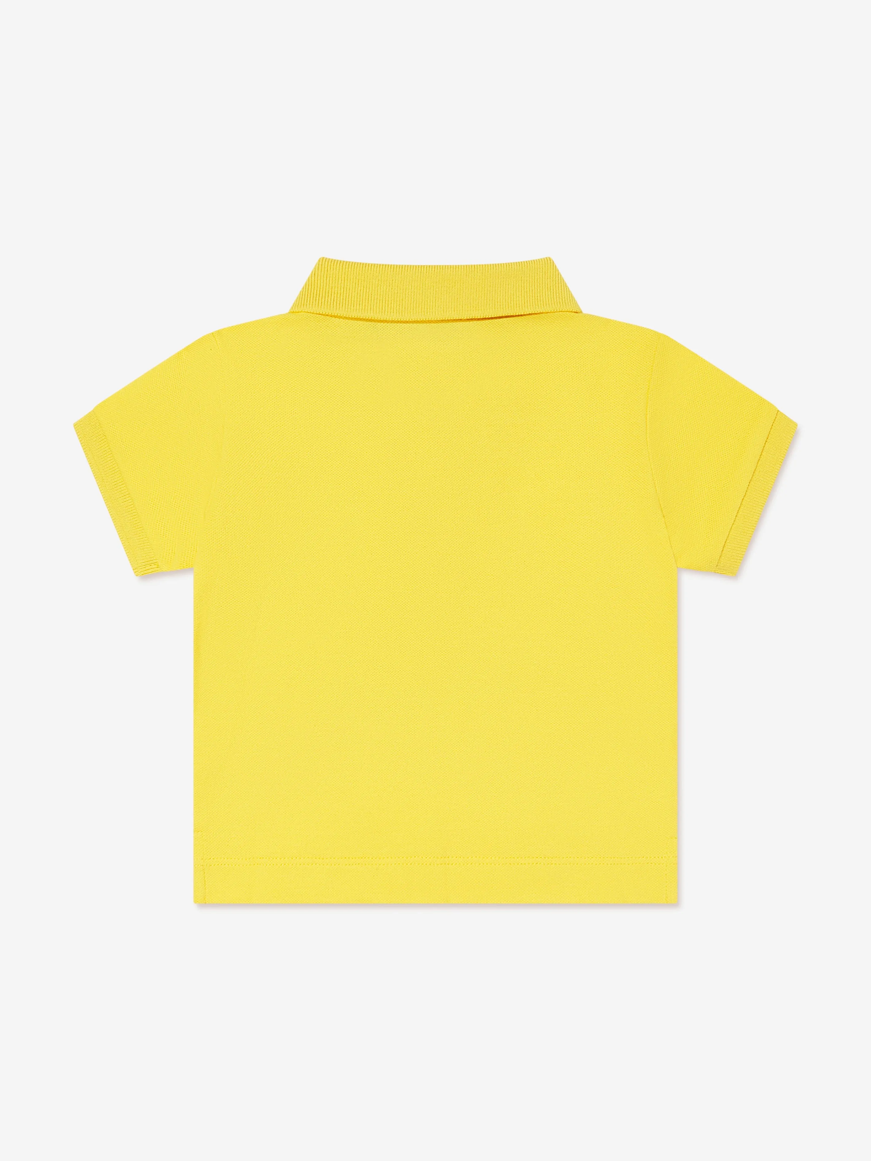Baby Boys Teddy Bear Polo Shirt in Yellow