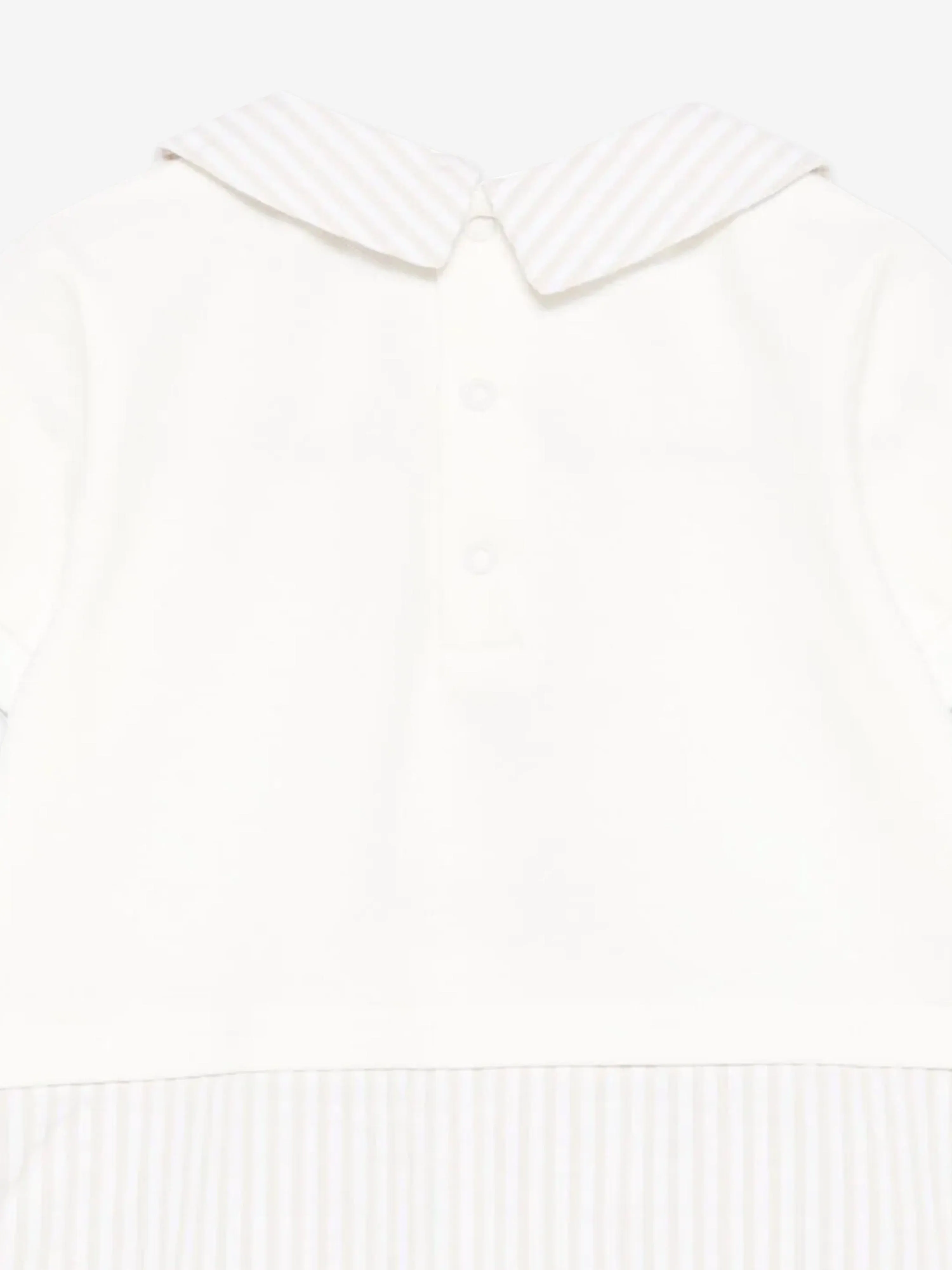 Baby Boys Teddy Bear Romper in Ivory