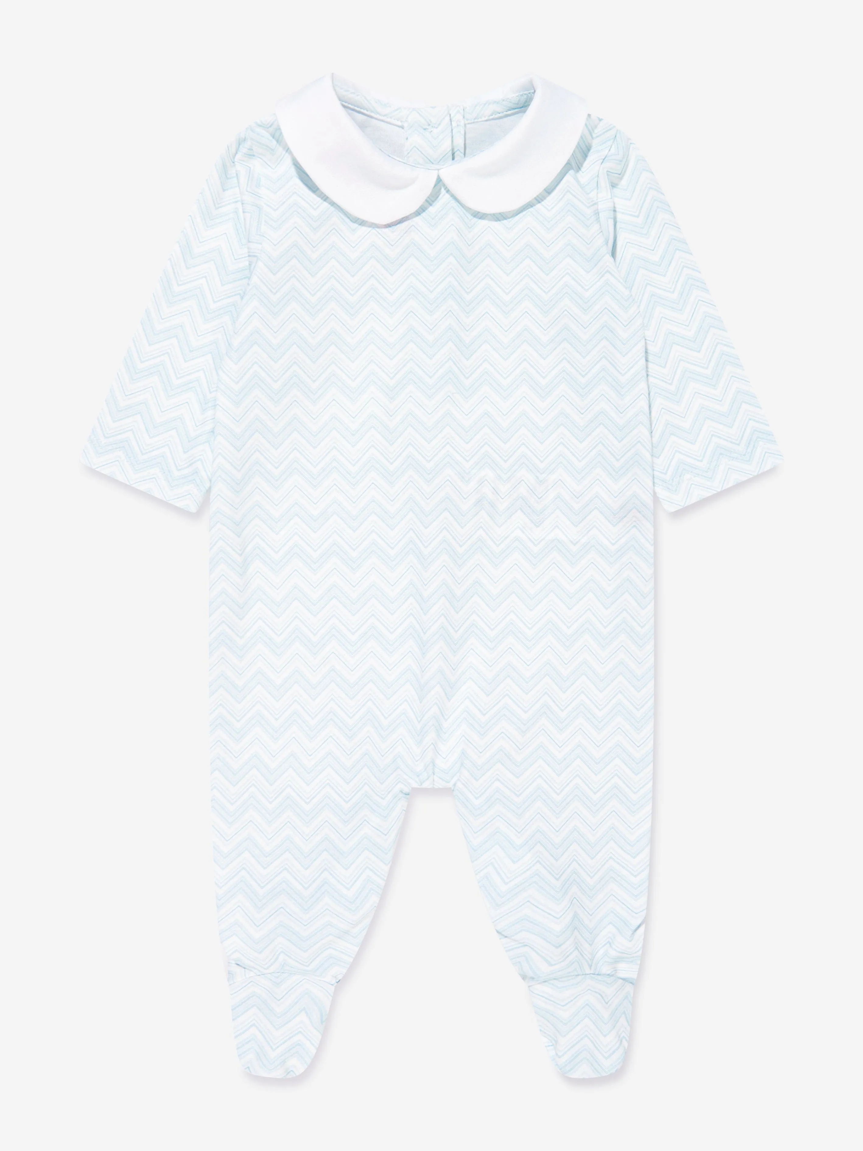 Baby Boys Zigzag Babygrow Set in Blue