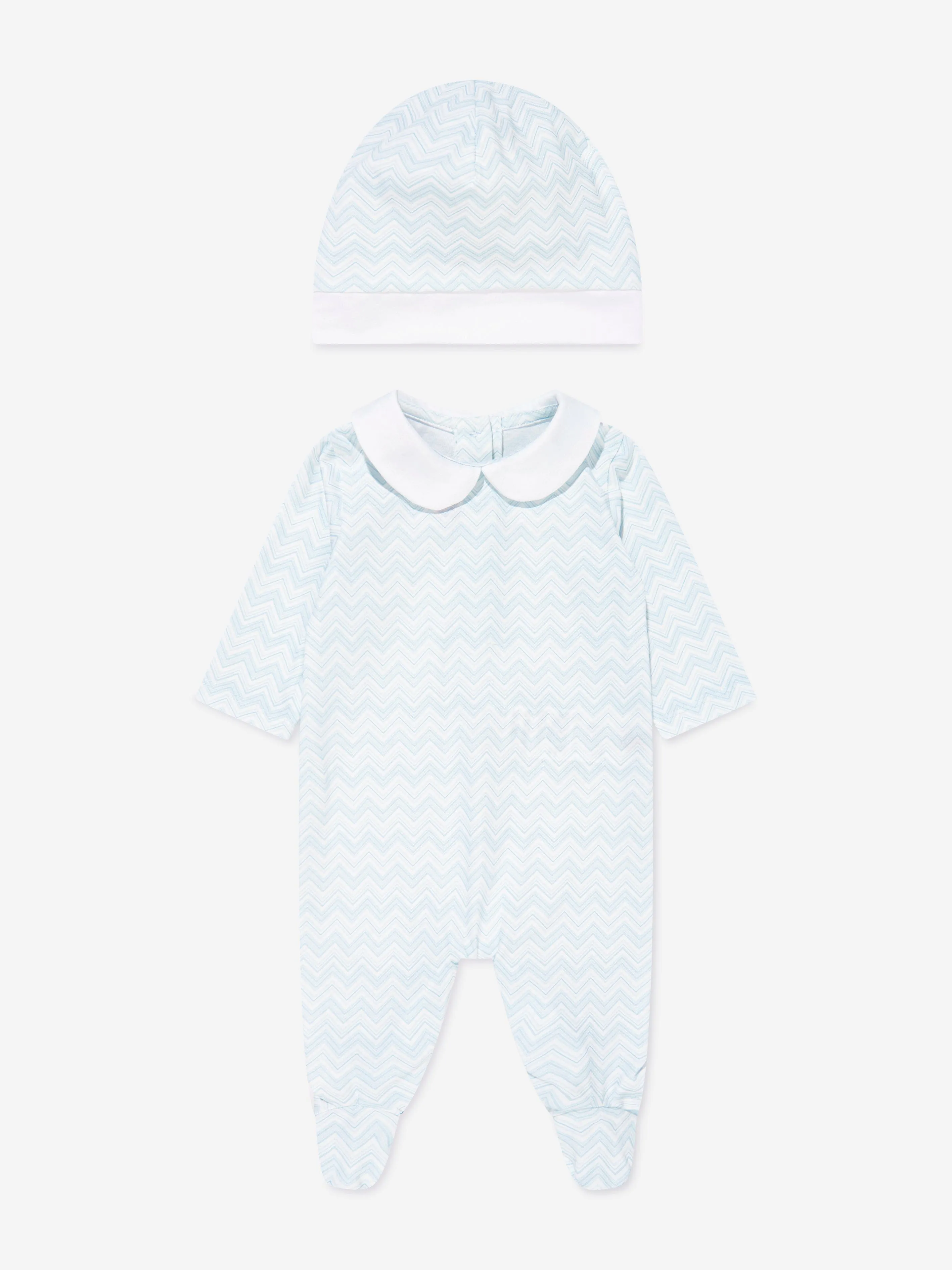Baby Boys Zigzag Babygrow Set in Blue