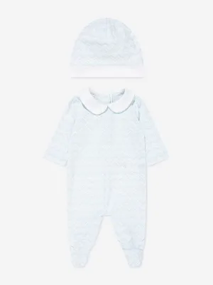 Baby Boys Zigzag Babygrow Set in Blue