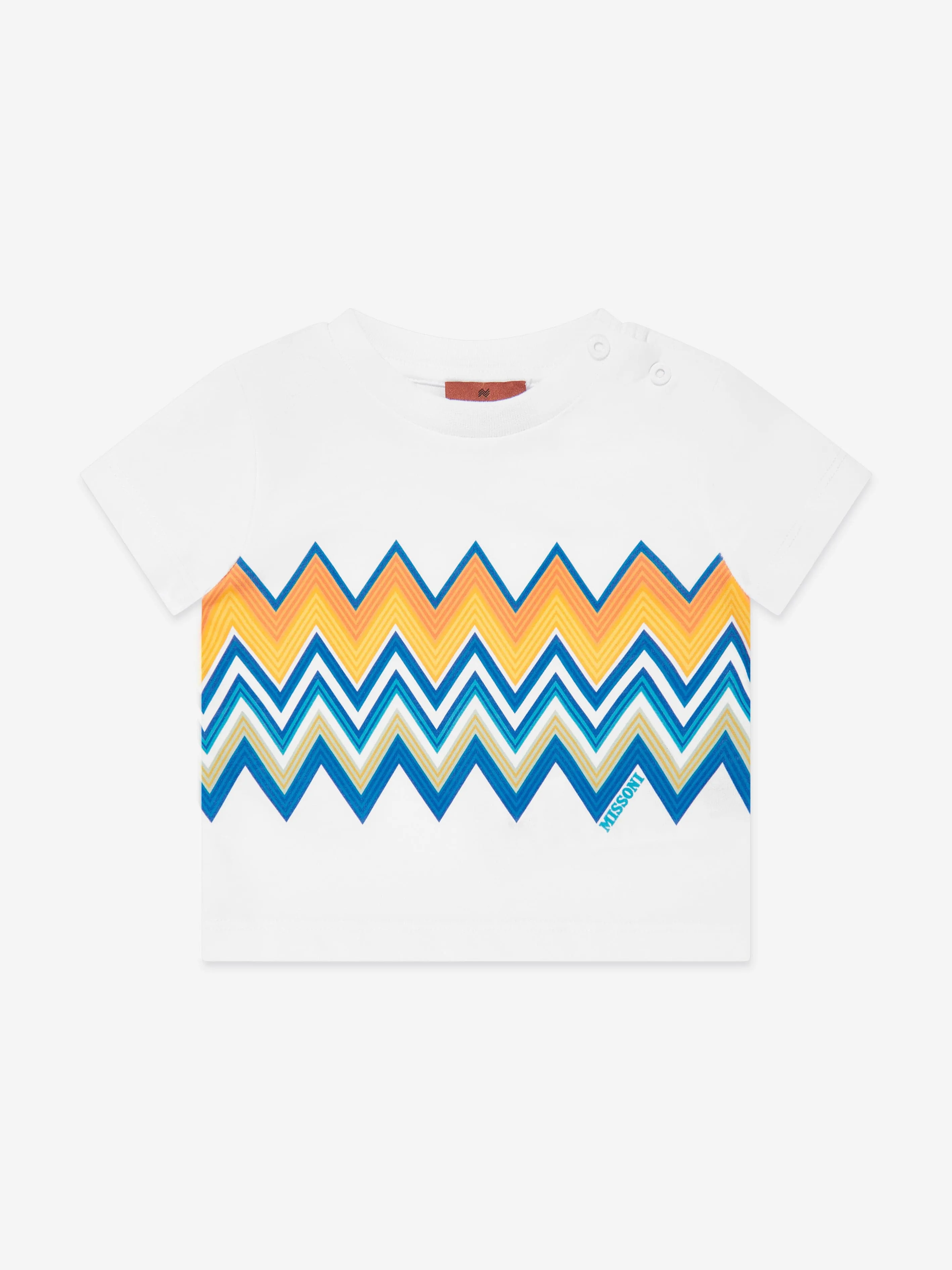 Baby Boys Zigzag Print T-Shirt in White