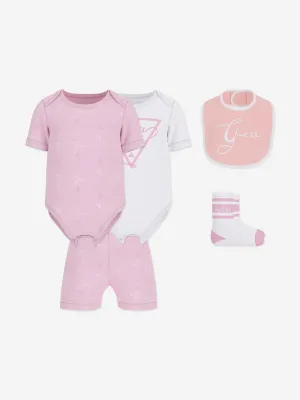 Baby Girls Bodysuit Set in Pink
