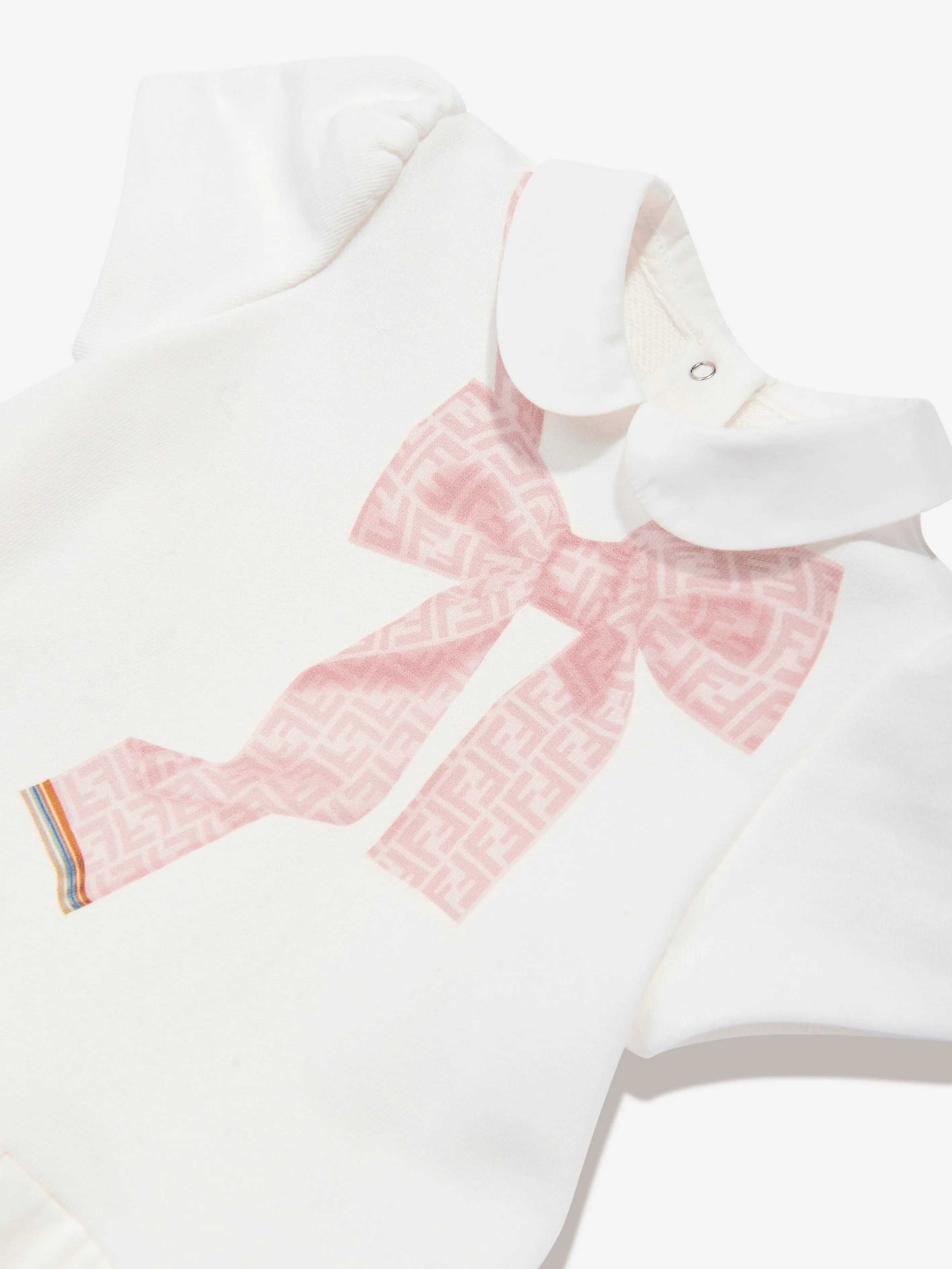 Baby Girls Bow Dress in White