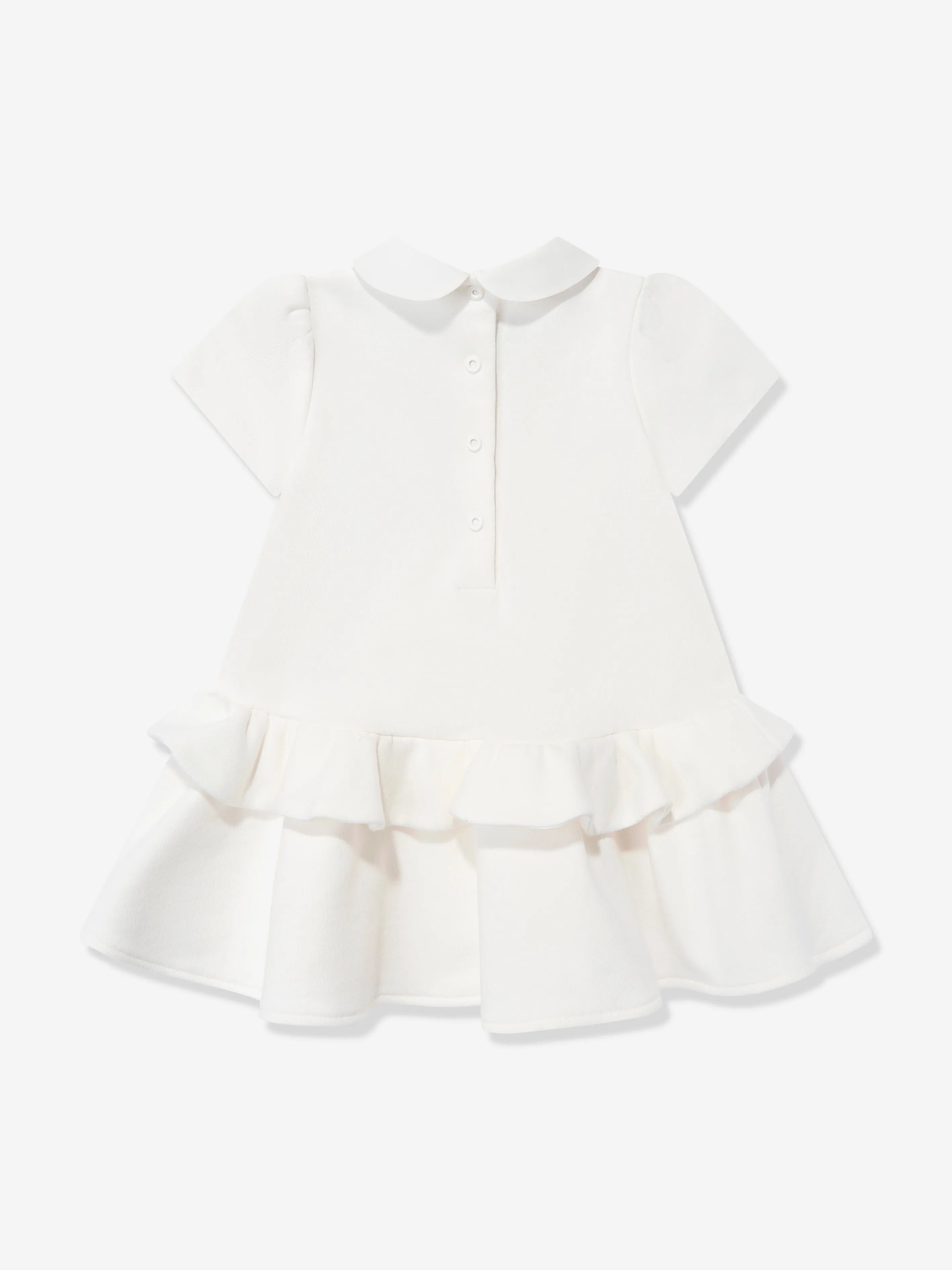 Baby Girls Bow Dress in White