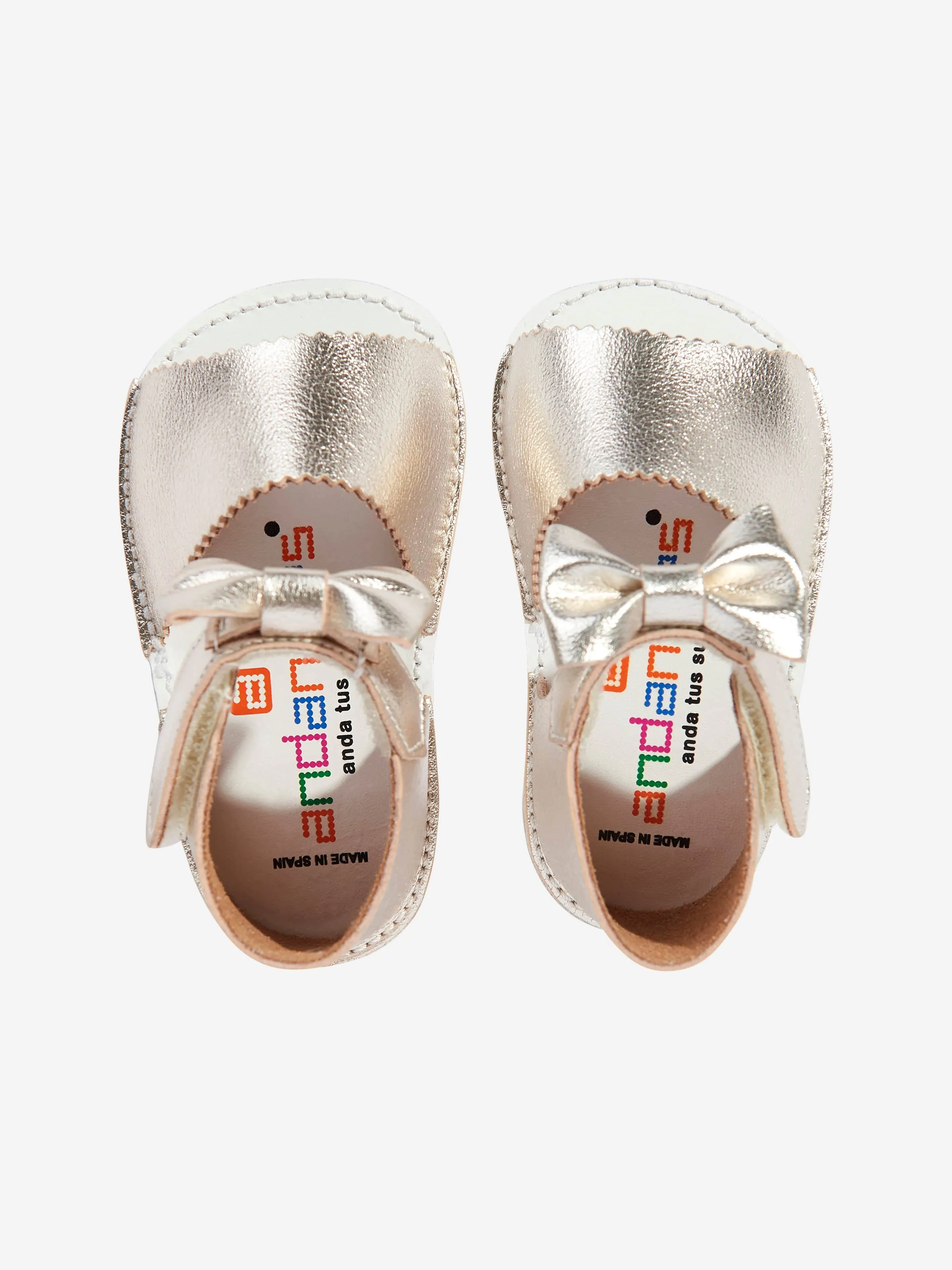 Baby Girls Bow Sandals in Gold