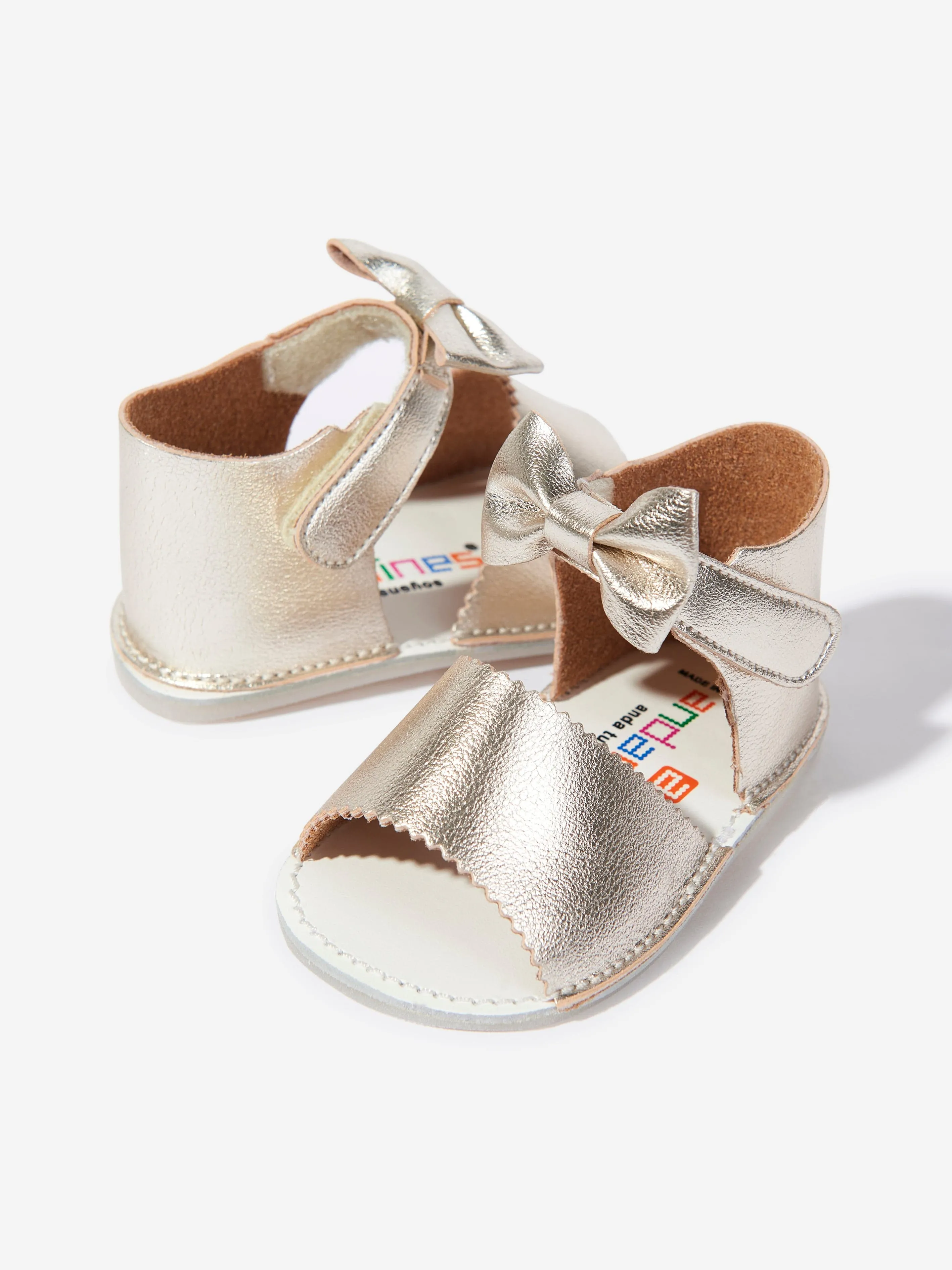 Baby Girls Bow Sandals in Gold