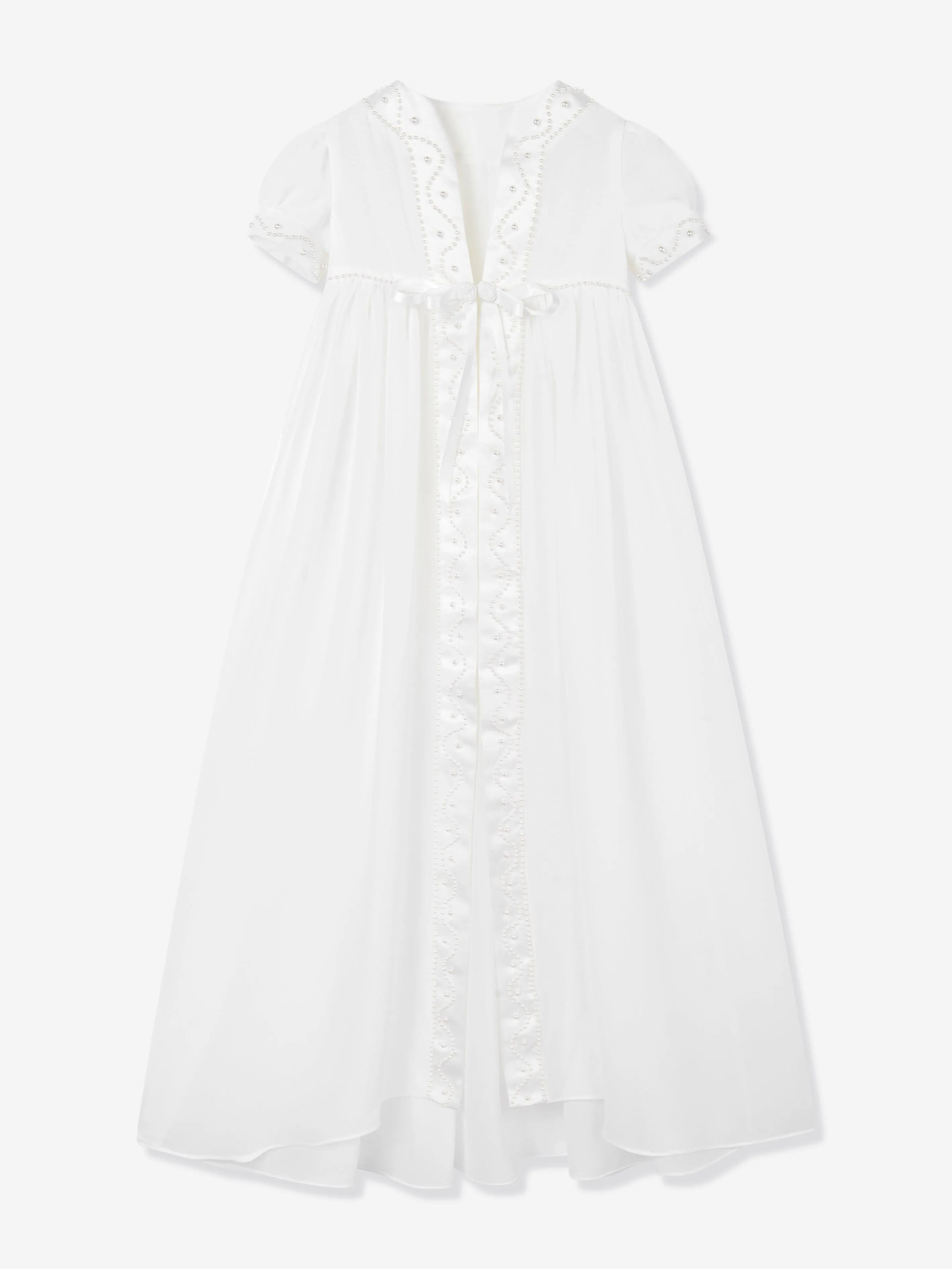 Baby Girls Christening Robe, Coat and Bonnet in Ivory