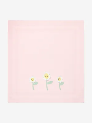 Baby Girls Cotton Daisy Blanket in Pink (73cm)